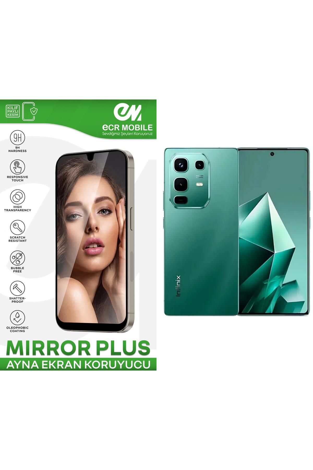 Ecr Mobile-واقي شاشة مرآة مرن 9H نانو متوافق مع هاتف Infinix Note 50 1