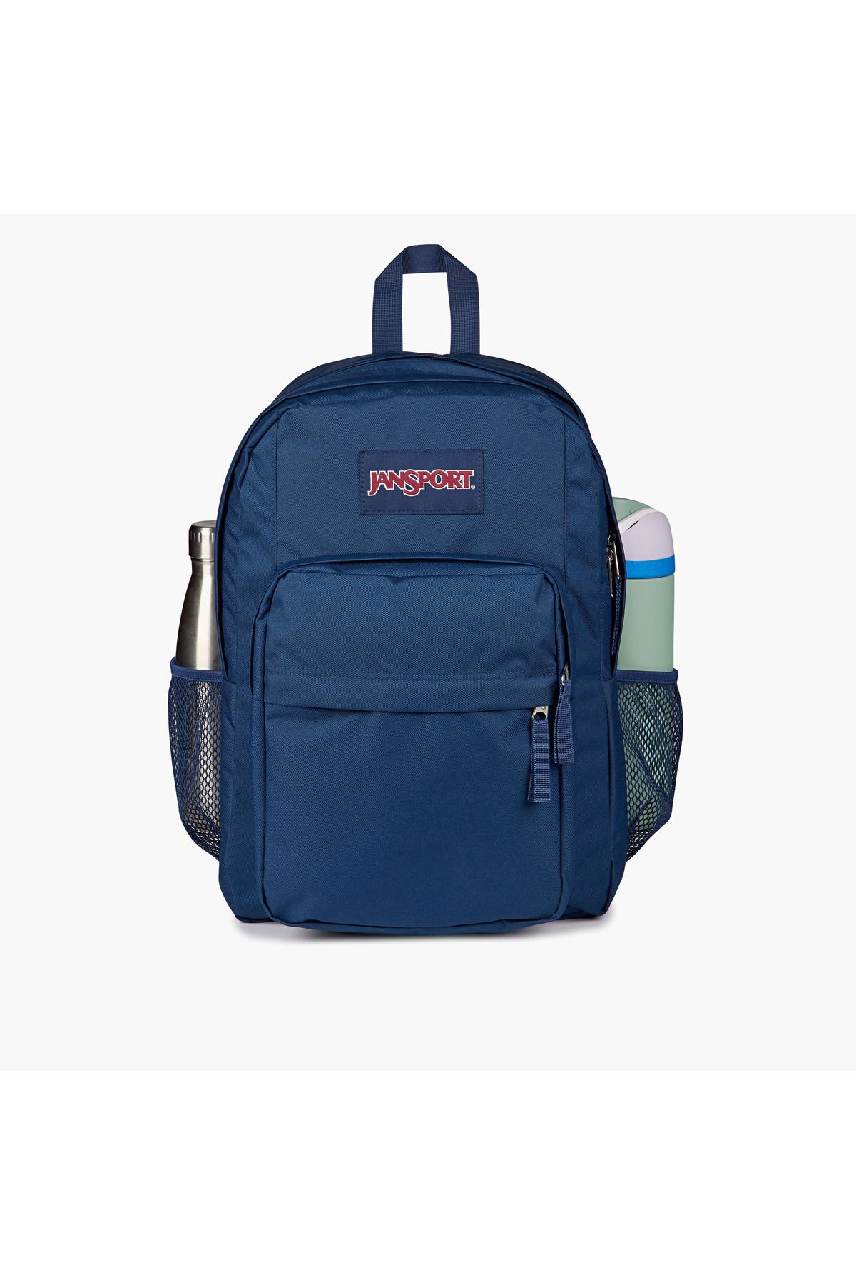 Jansport-Solid Backpack with Adjustable Straps and Zip Closure - 19x33x5 cms 4
