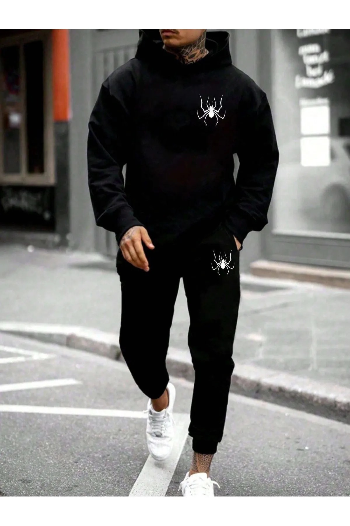 DAXİS Sportwear Company Baskılı Unisex Alt Üst Kombin Siyah DAXİS Sportwear Company Baskılı Unisex Alt Üst Kombin Siyah