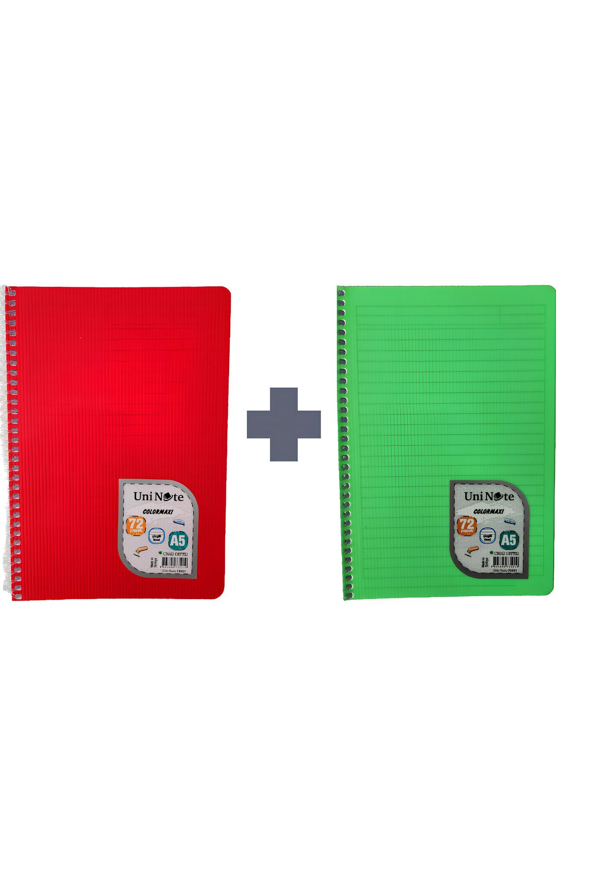 Mikro-2 Pieces A5 Spiral Lined Notebook – 72 Sheets – Pp Cover – Bag Size Notepad 1