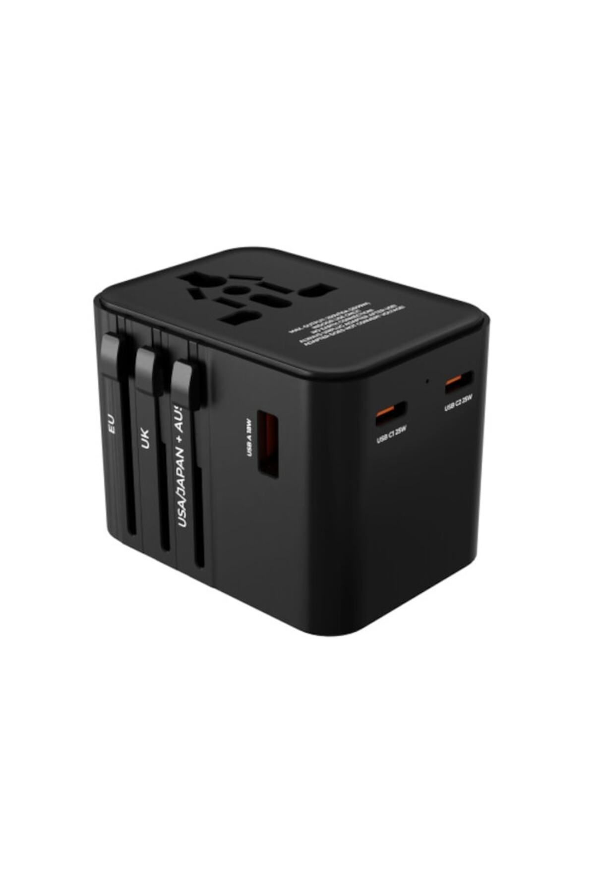 Dali-Adaptor universal Prio, 25W, călătorie, 10A, 2xUSB Tip-C, 1xUSB A, negru 2