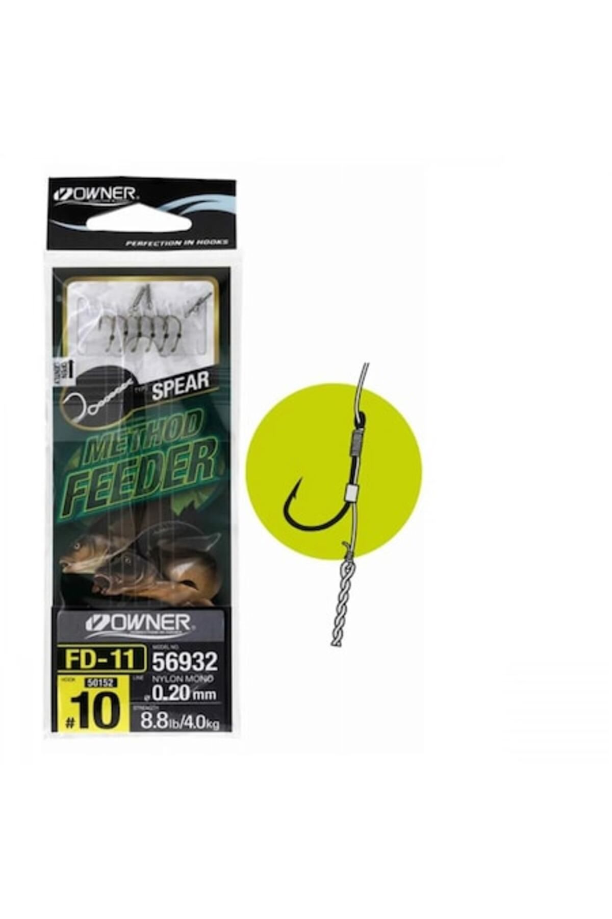 Mimteam-Rig Feeder Owner FD-11 Spear, 8 - Monofilament japonez, cârlige Amano Tenkara 1