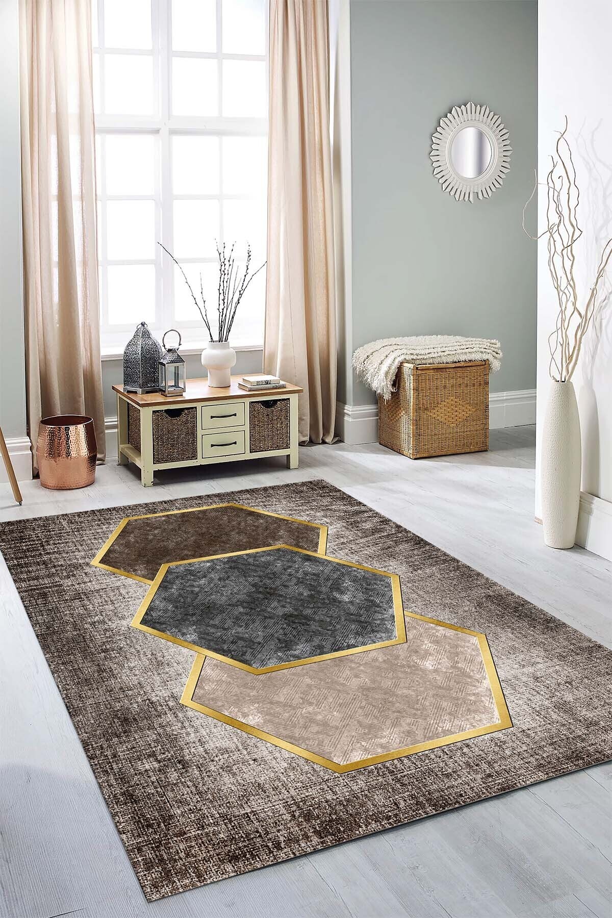 liva home collection LİVA HC 3008 SÜNGERLİ KAYMAZ HALI ÖRTÜSÜ