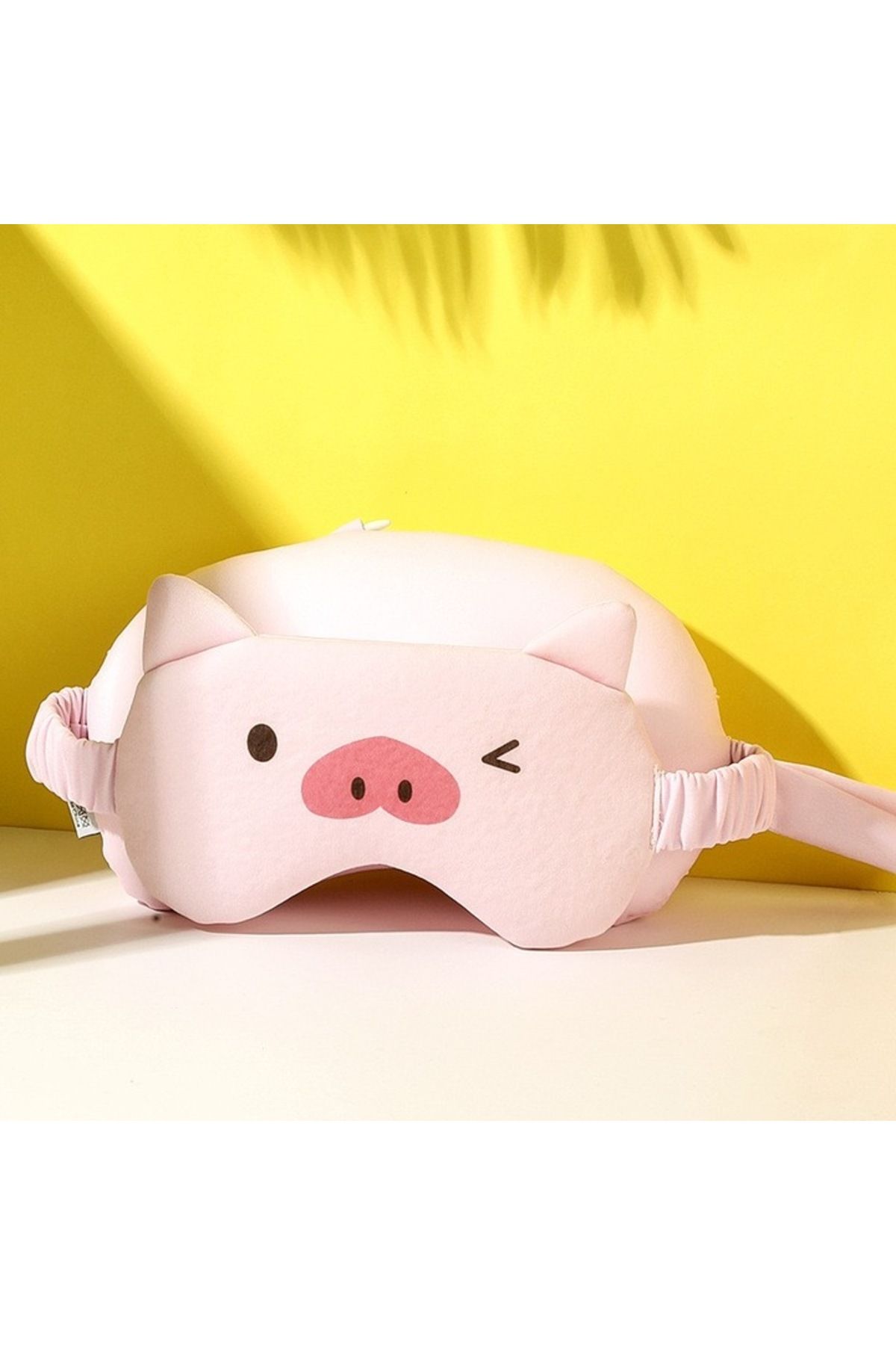 Flo-Sleeping Mask, 2 in 1, with Headrest, Foam Particles and Cotton, Pig Model, Pink 3