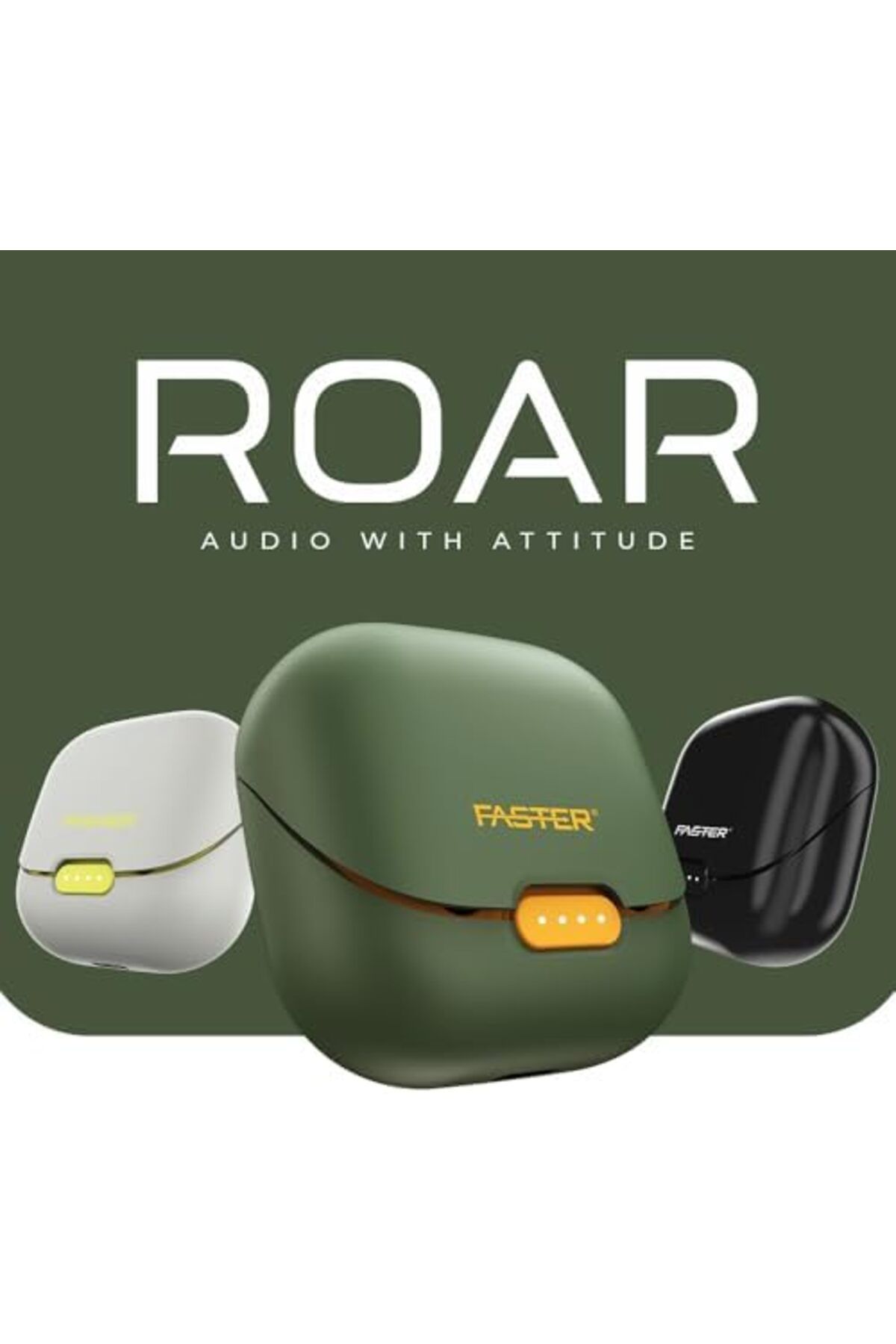 Faster-Roar Bluetooth Earbuds - 36Hrs Playback Wireless 5.3V Bluetooth Earbuds with ANC, Low Latency 6