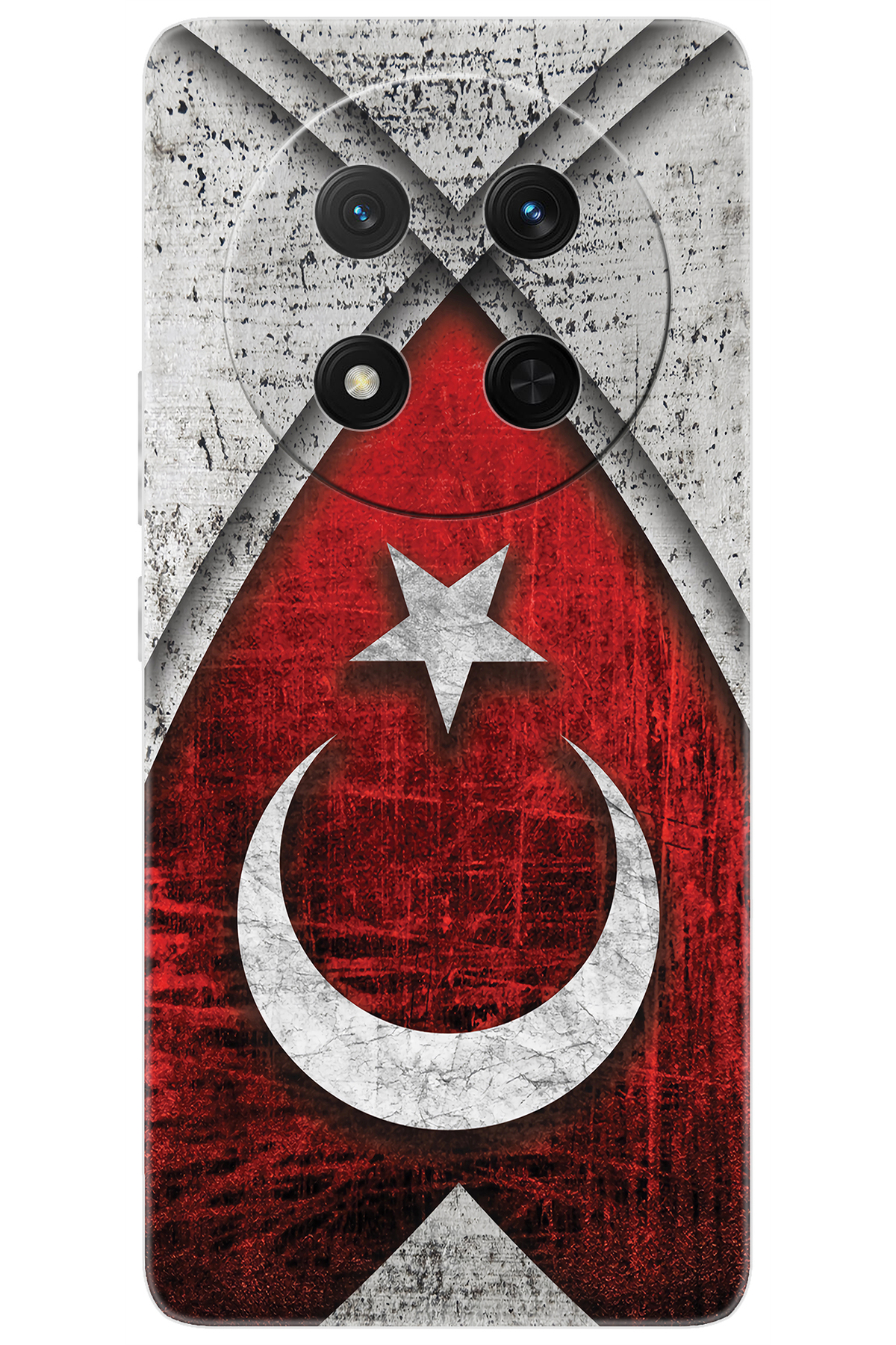 Honor Magic 7 Lite (BRP-NX1) Compatible Case Pattern Silicone Turkish Flag Design NGO:380 CP-FrkCiIb