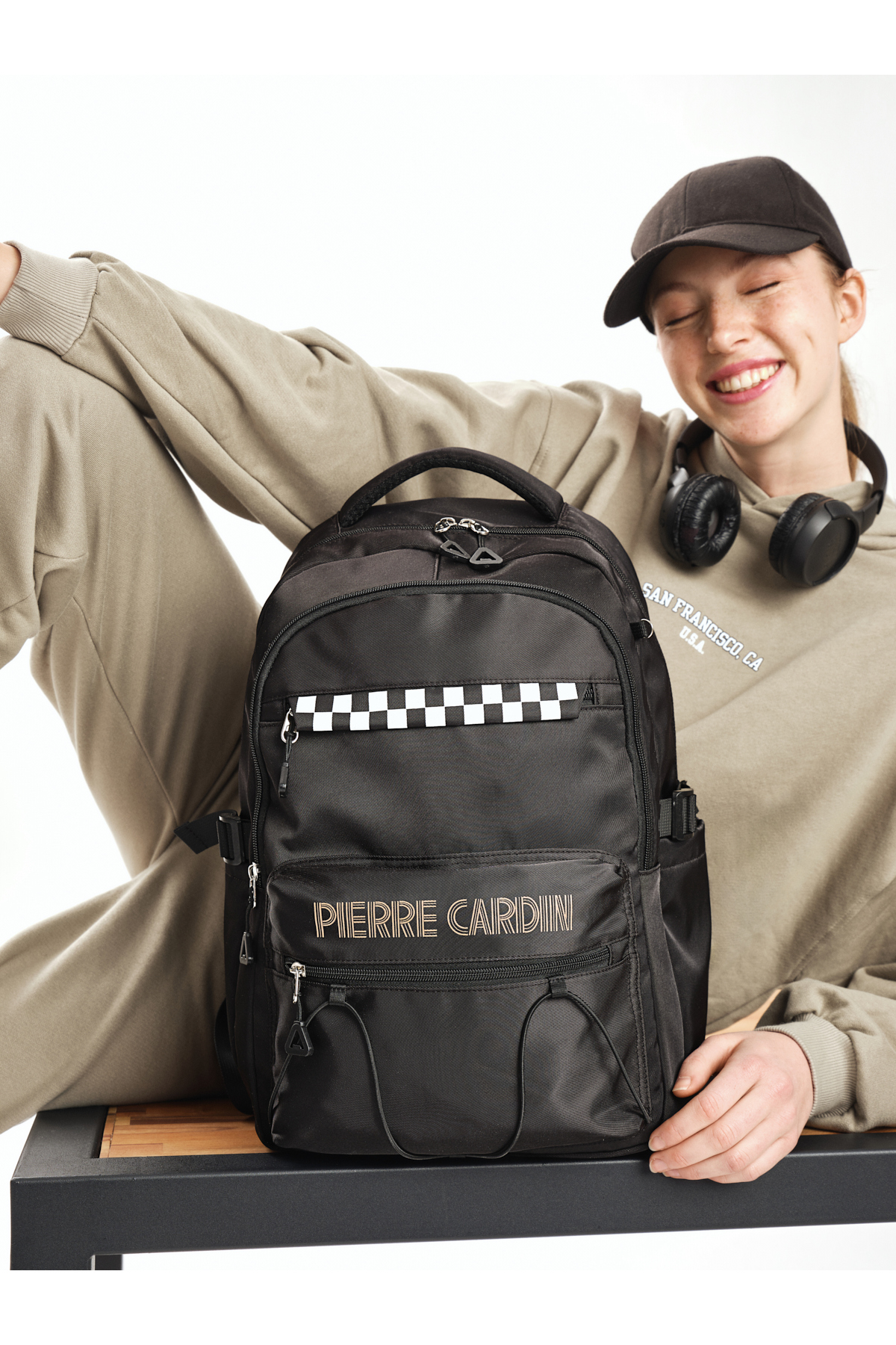 کیف مدرسه زنانه طرح دار | پیر کاردین Pierre Cardin 07pct183s - تصویر 2