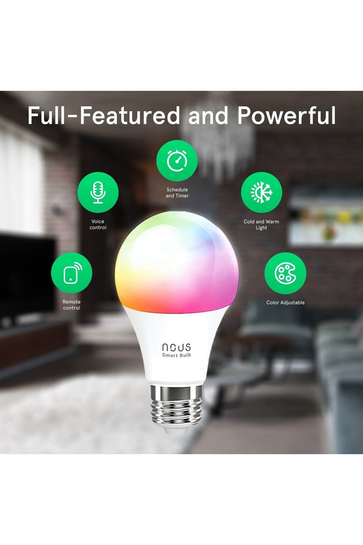 Nous-Bec LED RGB Smart P3, E27, Control din aplicatie 3