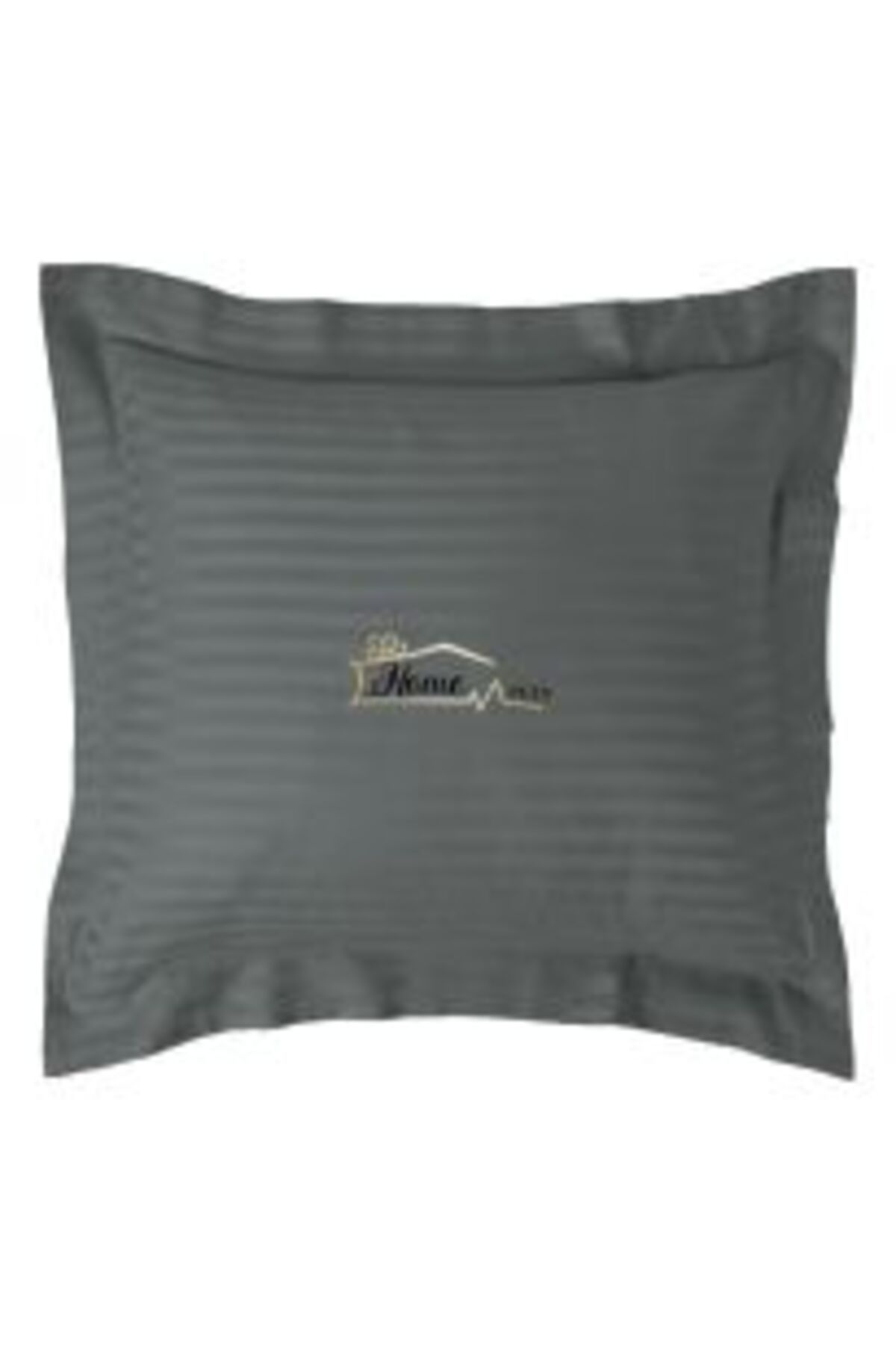 HomePuls-Pillowcase Damask Polycotton Stripe 1 cm, 70 x 70 cm with 3.5 cm Border, Yellow 5