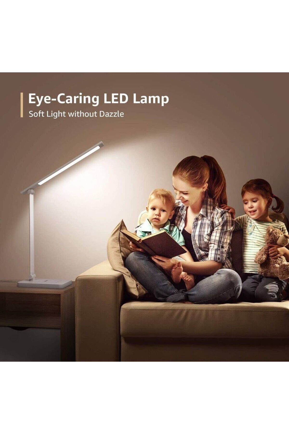 LEPRO-Lampa de birou LED PR310001 control Touch, 3 moduri, 9W, 800 Lumeni, Alb 4