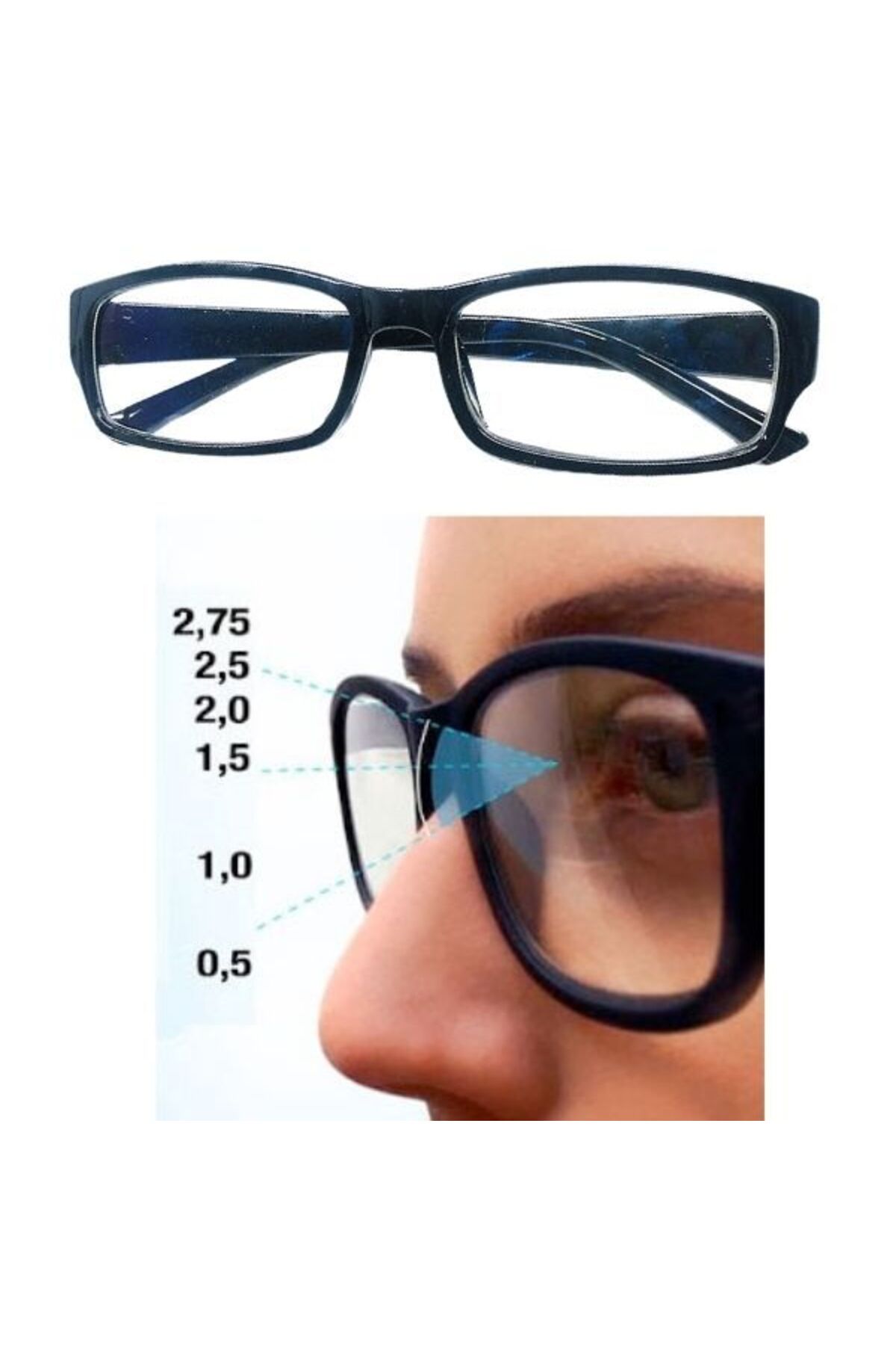 Mercaton-One4ALL reading glasses with self-adjustable diopters +0.5 to +2.50, black, with 4 microfiber cloths 6