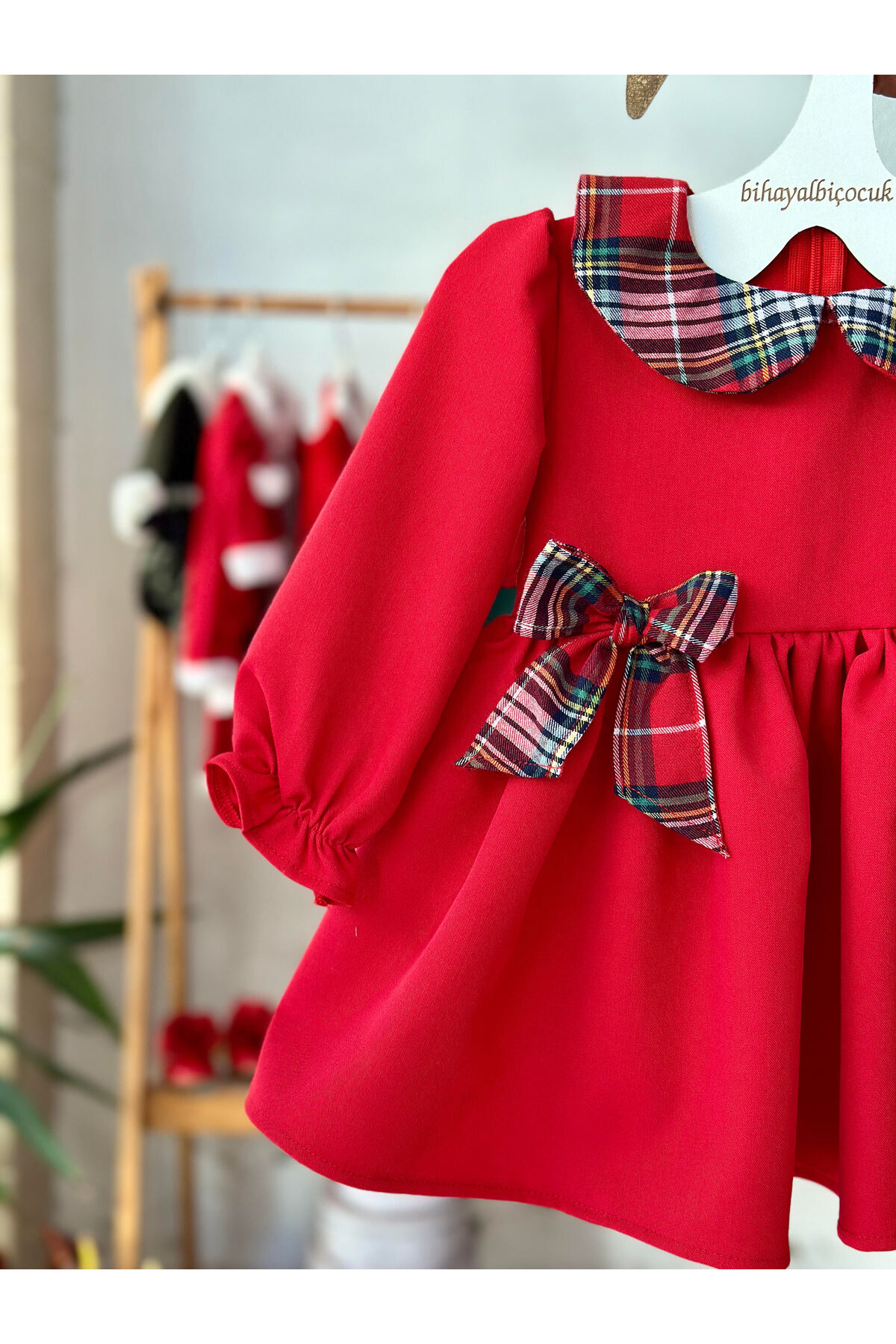 BİHAYALBİÇOCUK Merry Kırmızı Elbise fotoğrafı 4 (önizleme)