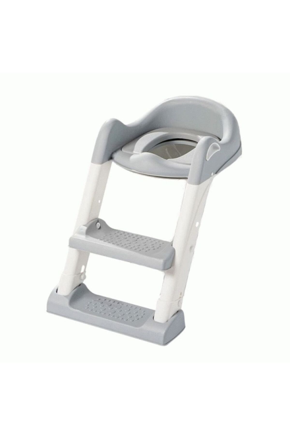 Mercaton-Foldable Toilet Reducer with Ladder, 2 Adjustable Non-Slip Steps, Waterproof Seat, PP, 2