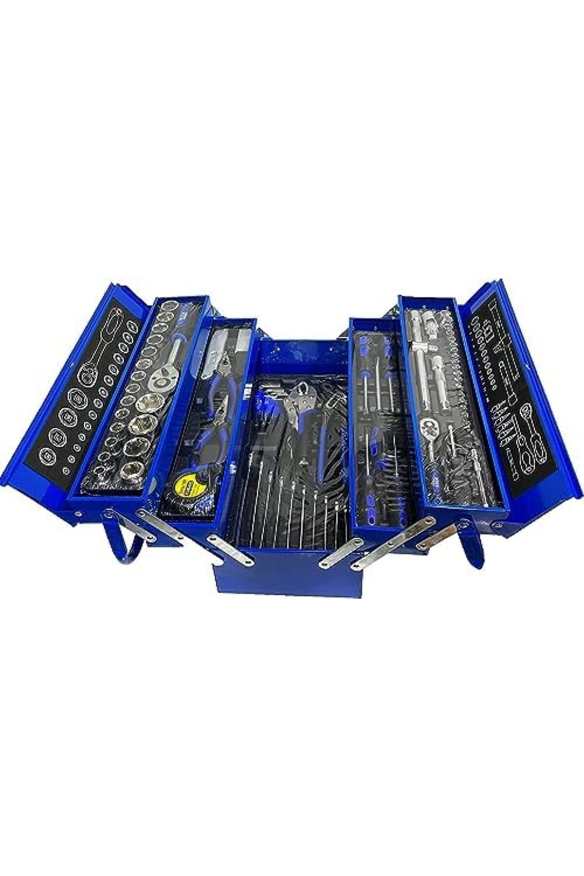 boss life style-85-Piece Socket Set Toolbox with Wrenches 2