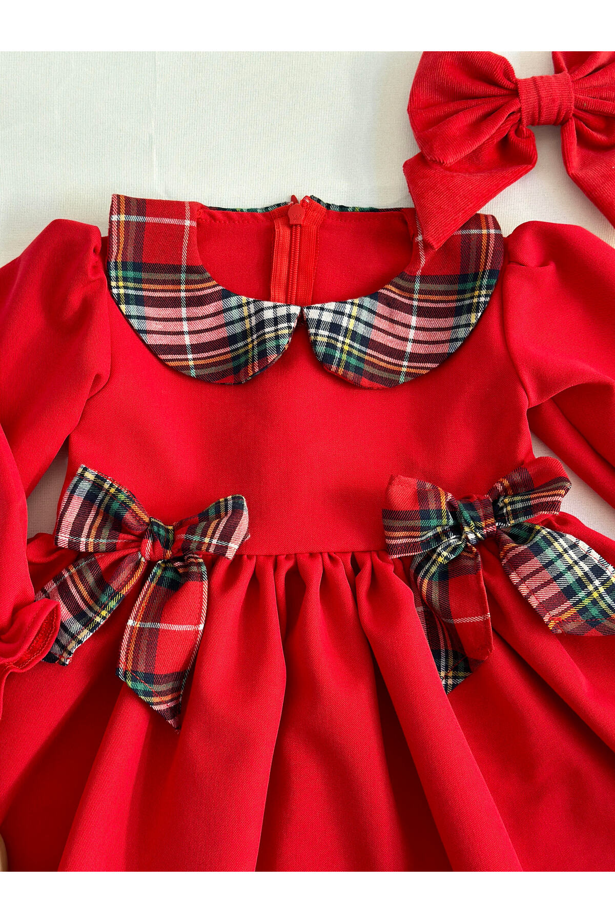 BİHAYALBİÇOCUK Merry Kırmızı Elbise fotoğrafı 2 (önizleme)