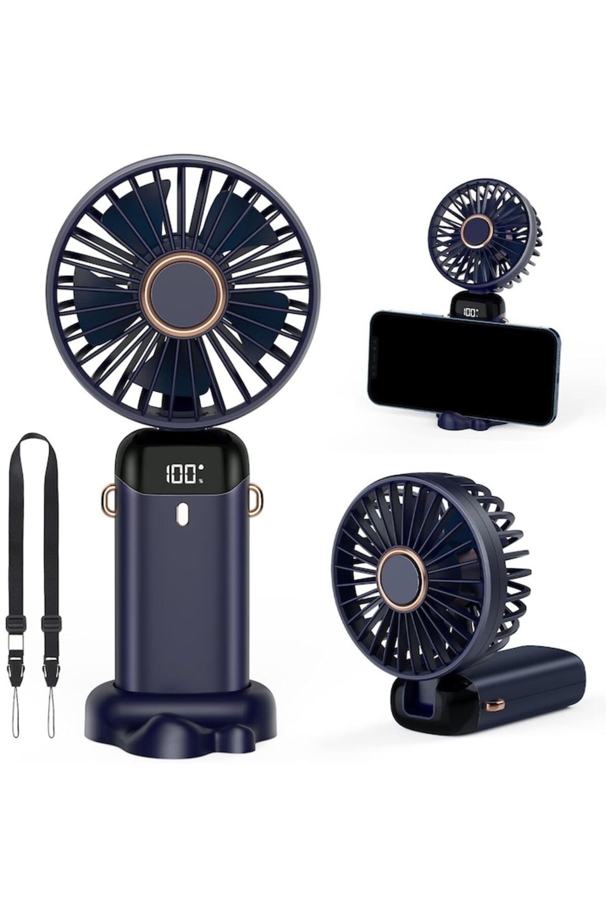 SOL-Ultra Portable Fan with Aromatherapy, 3 in 1, for Hand, Desk, Neck, 5 Speed Levels, USB Charging, 12 2