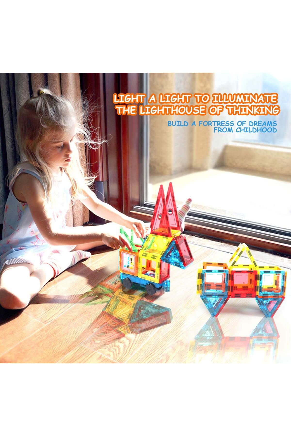 İSP-Set de Constructie Magnetic cu 107 Piese, Educativ si Creativ, "LikeSmart MAG 107", Numeroase Posibi 5