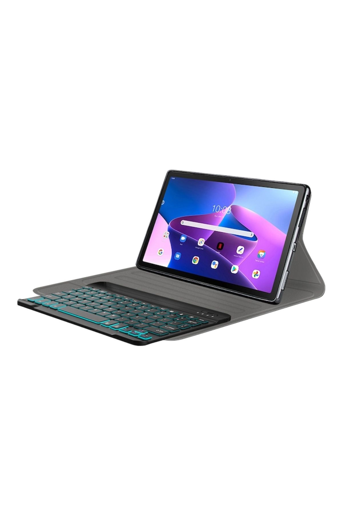 SOL-Protective Case with Keyboard for Samsung Galaxy Tab A8 10.5 2021, R58, Silicon Flex, Deep Dark 3