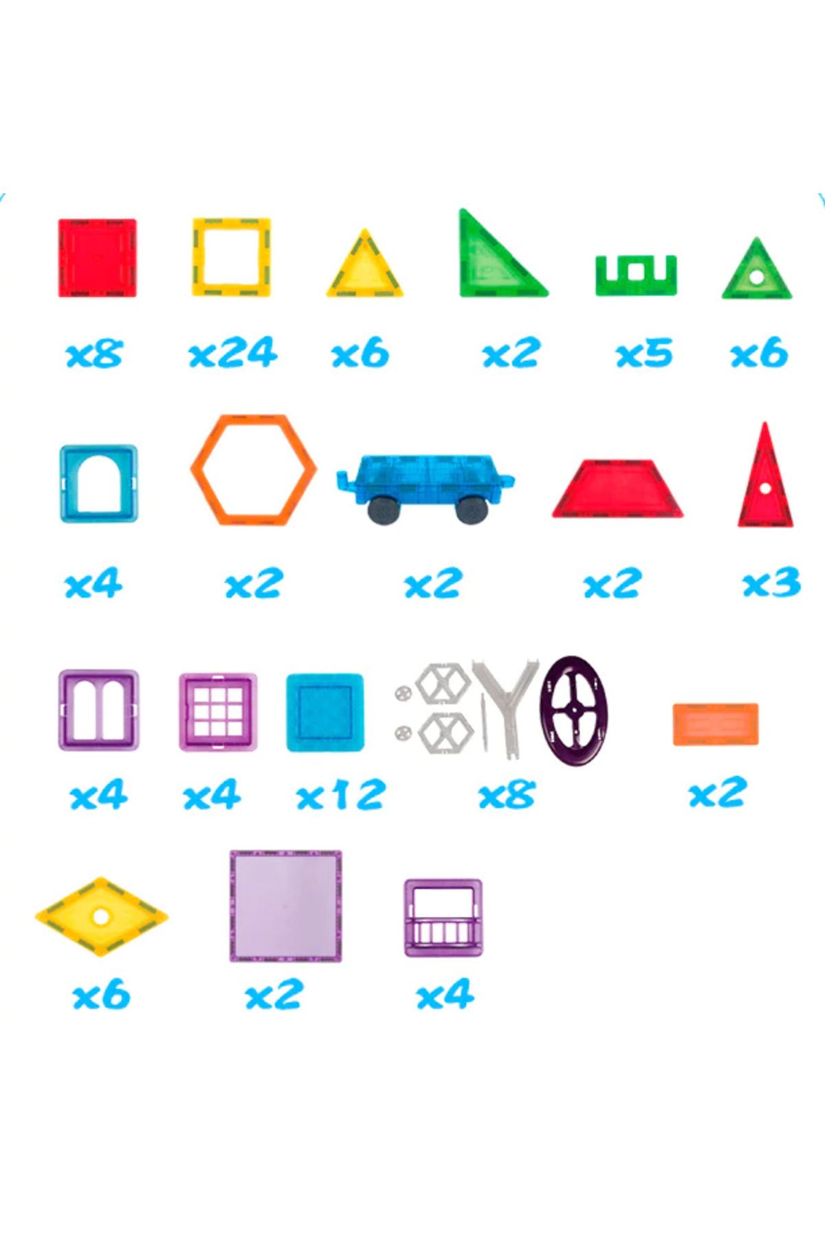 İSP-Set de Constructie Magnetic cu 107 Piese, Educativ si Creativ, "LikeSmart MAG 107", Numeroase Posibi 8