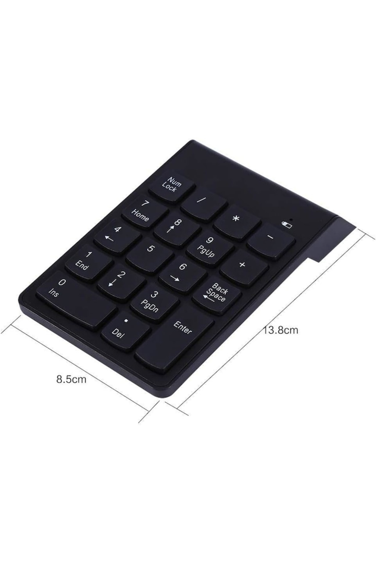 dalip-Wireless Numeric Keypad, USB Connector, 14x8.5cm, Black 3