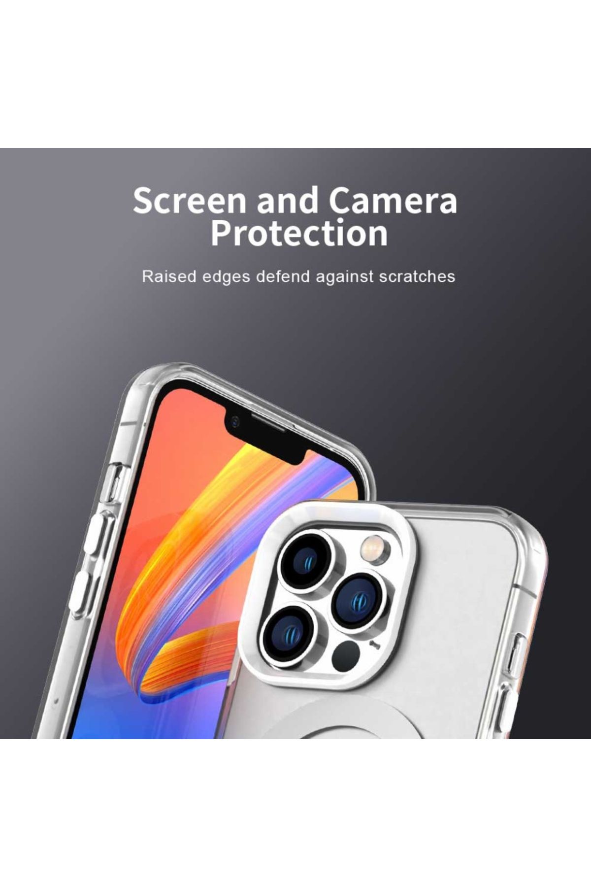 SKYDDAR INNOVATION-Case for iPhone 14 Pro Max, CandyCase, Magsafe, sticker set, White 5