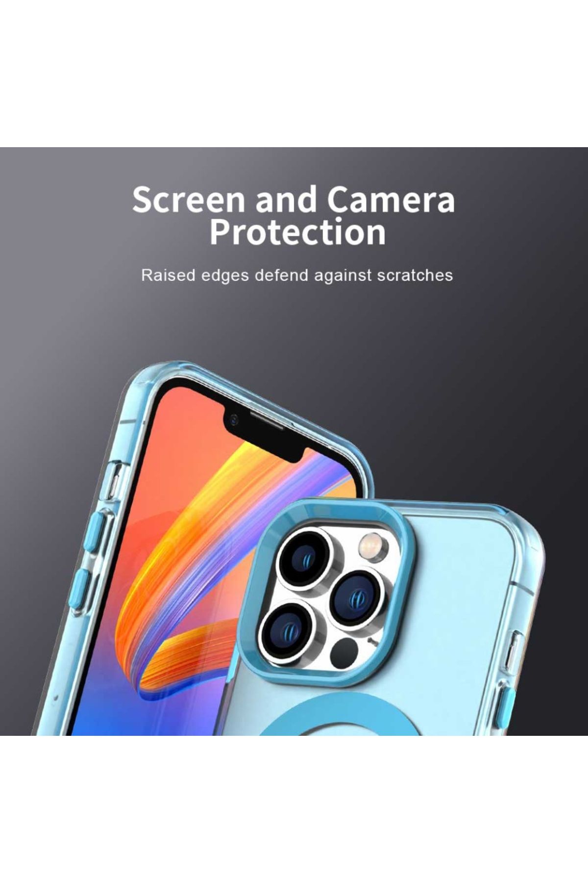 SKYDDAR INNOVATION-Case for iPhone 14 Pro, CandyCase, Magsafe, sticker set, Blue 5