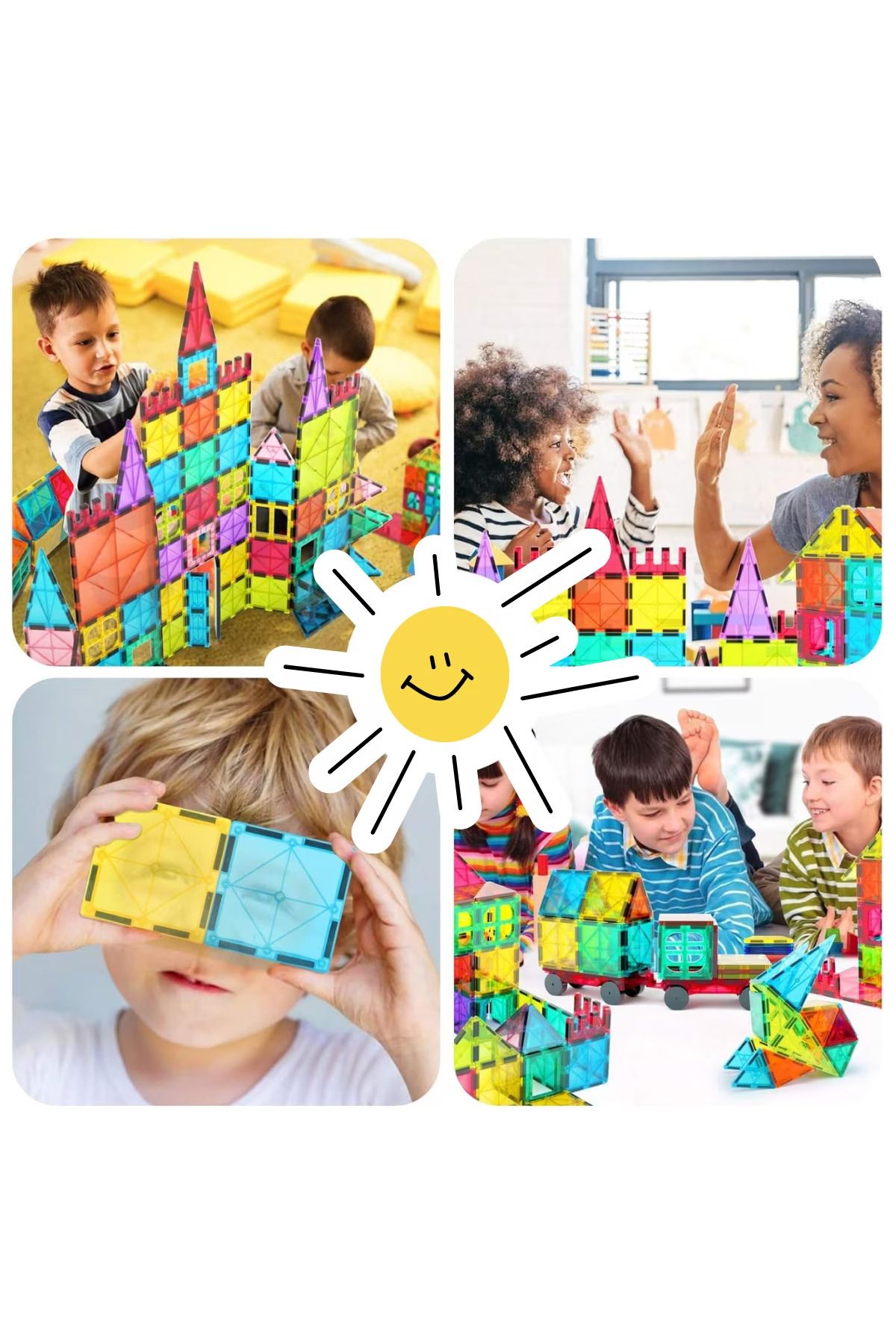 LikeSmart-Set Inteligent de Constructie Magnetic, "MAGNETIC CONSTRUCTION BLOCKS", 130 Piese, Educativ si Creat 8