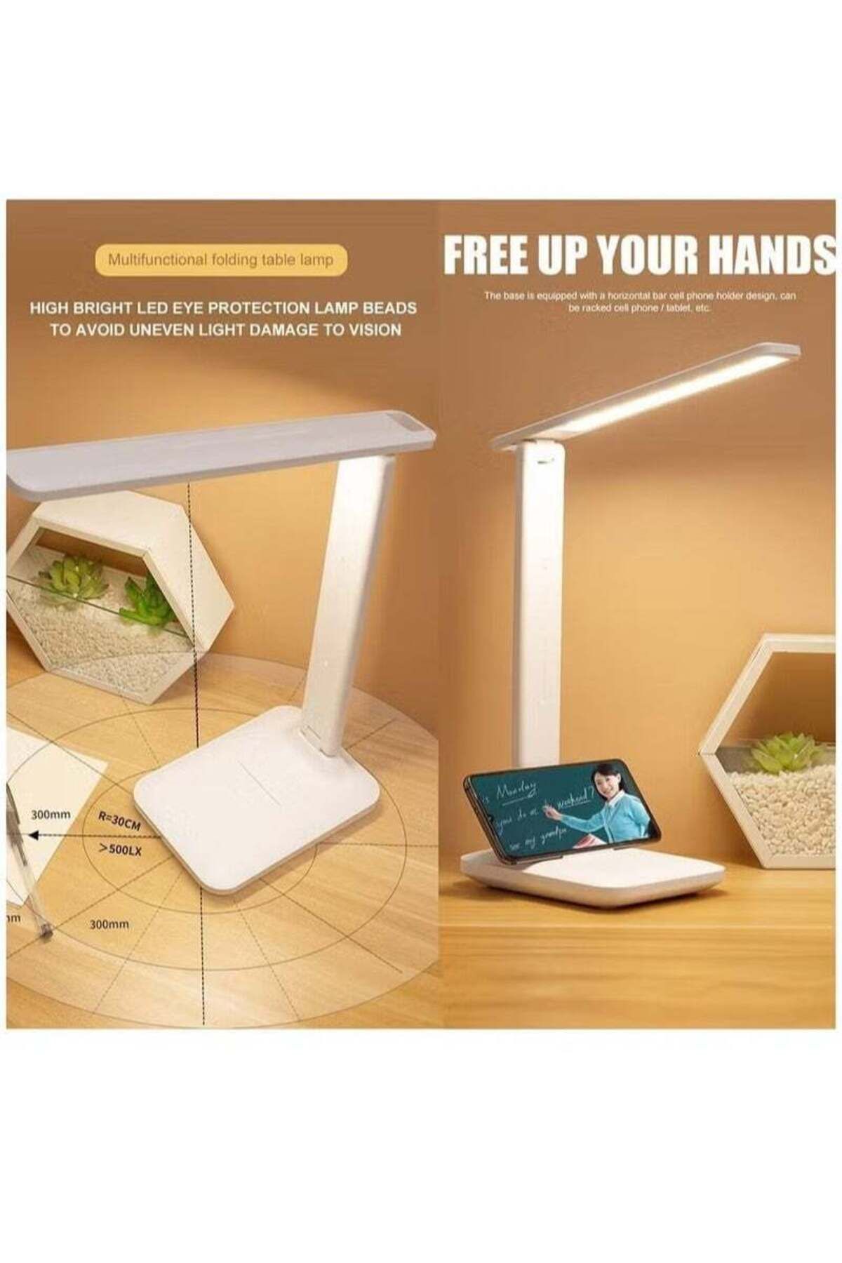 COOYA-LED Desk Lamp, Table Lamp For Desktop,Eye-Caring for Reading, Study Lamp for Kid, Home, Office White 6