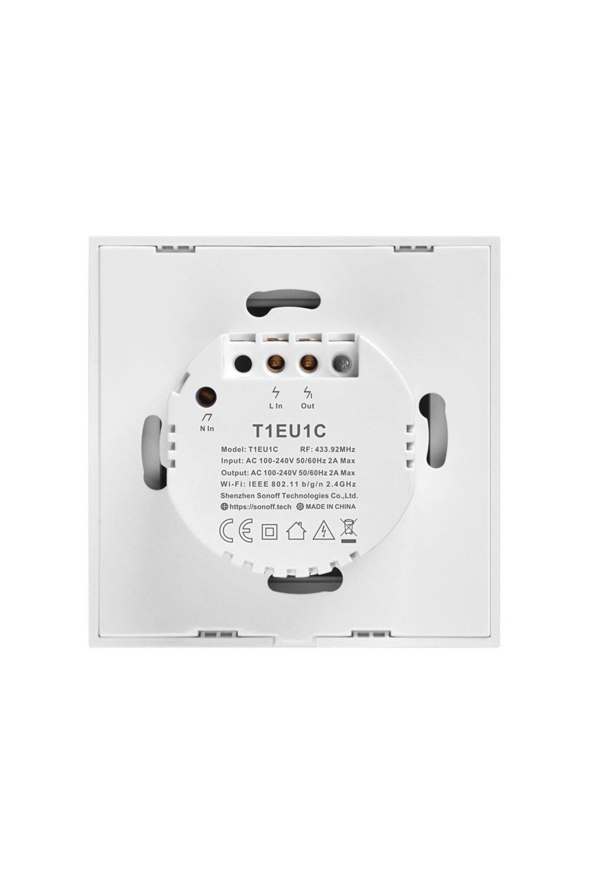 Sonoff-Intrerupator Smart cu Touch Wifi + RF 433 T1 EU TX, 1 canal 3