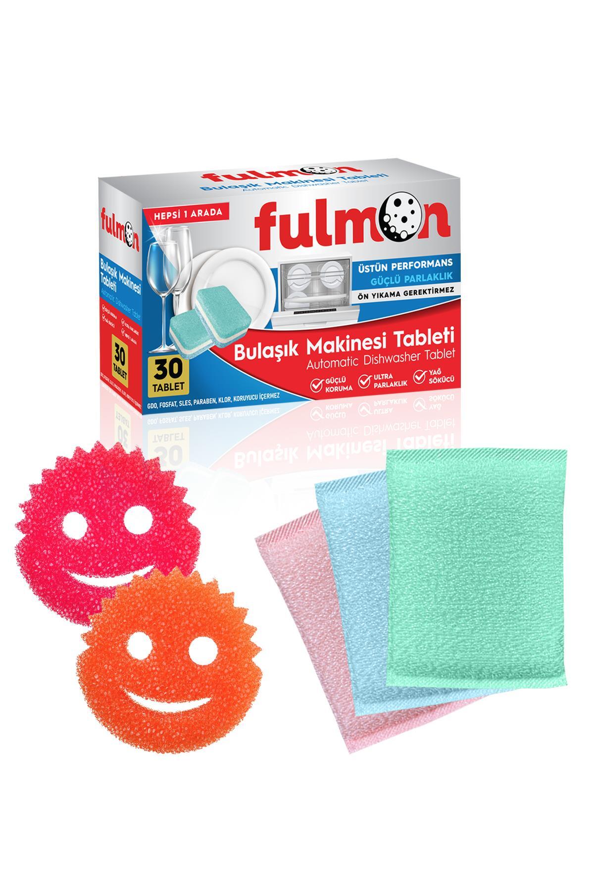 SMARTER PRATİK SÜNGER 3'LÜ VE FULMON 30'LU BULAŞIK MAKİNESİ TABLETİ ...