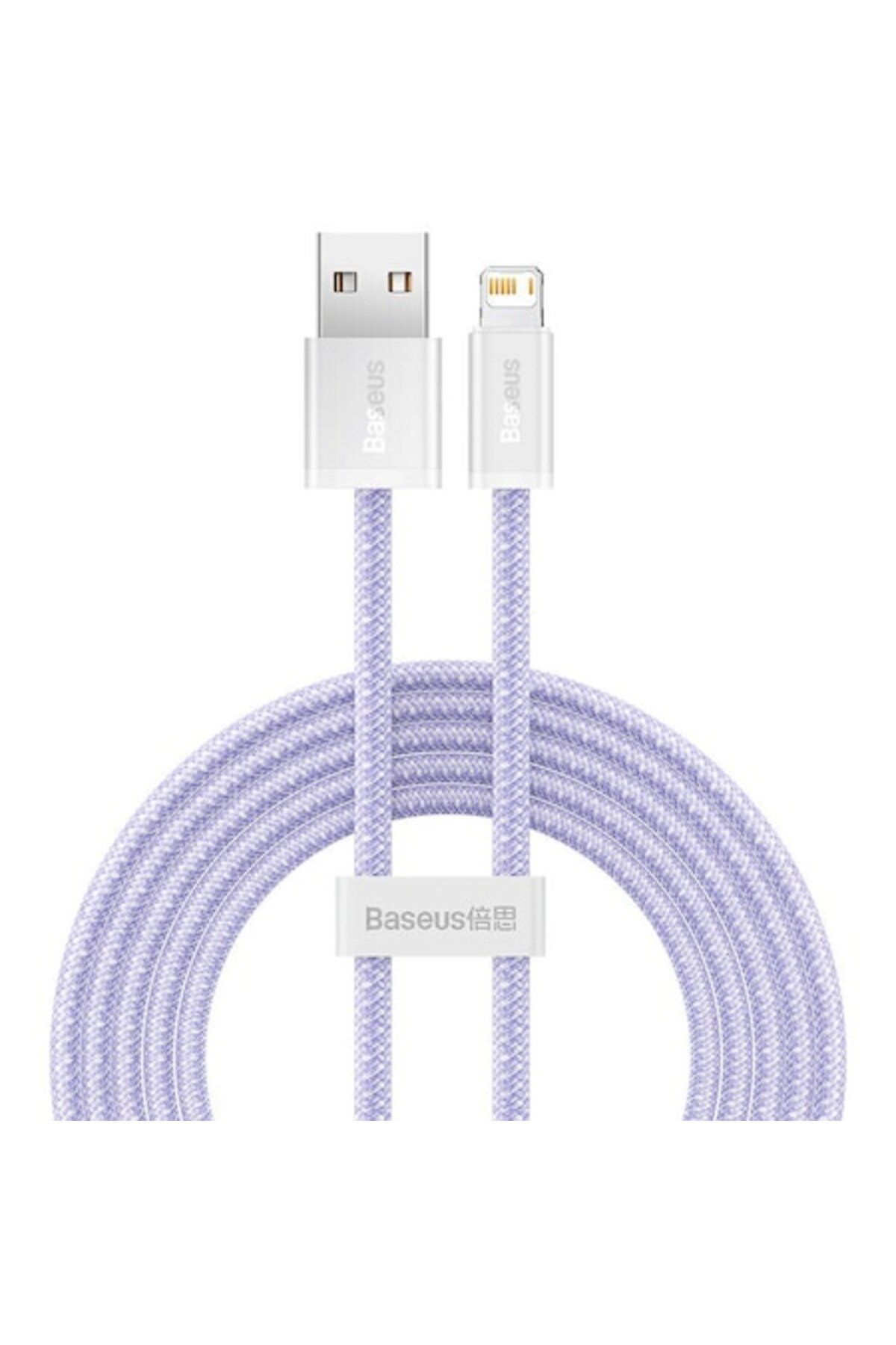 Dali-Cablu de date și încărcare, conector USB A la conector compatibil Apple, seria Dynamic 2, 2.4A, 1m, alb-violet 1