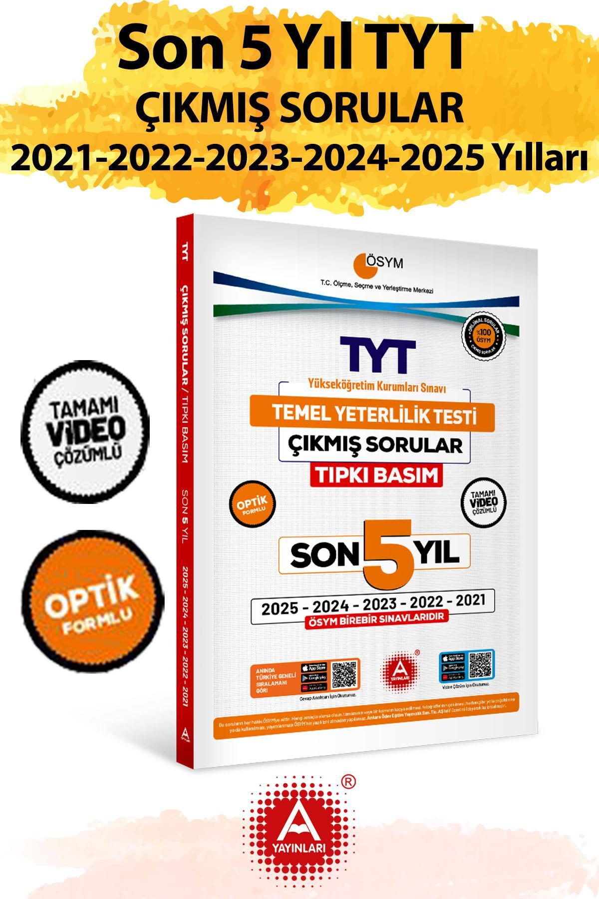 A Yayınları Son 8 yıl TYT Çıkmış Sorular-Tıpkı Basım-Bire Bir ÖSYM