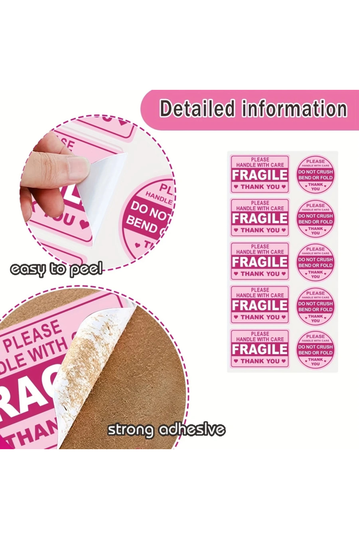 Choice-100 Fragile Stickers for ShippingNot Folded or Folded StickersNot Folded or Folded StickersNot Fe... 2