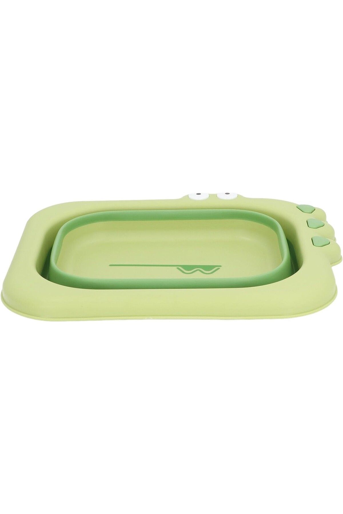 Flippy-Foldable Sink, Flippy, Portable, Crocodile Pattern, Green 2