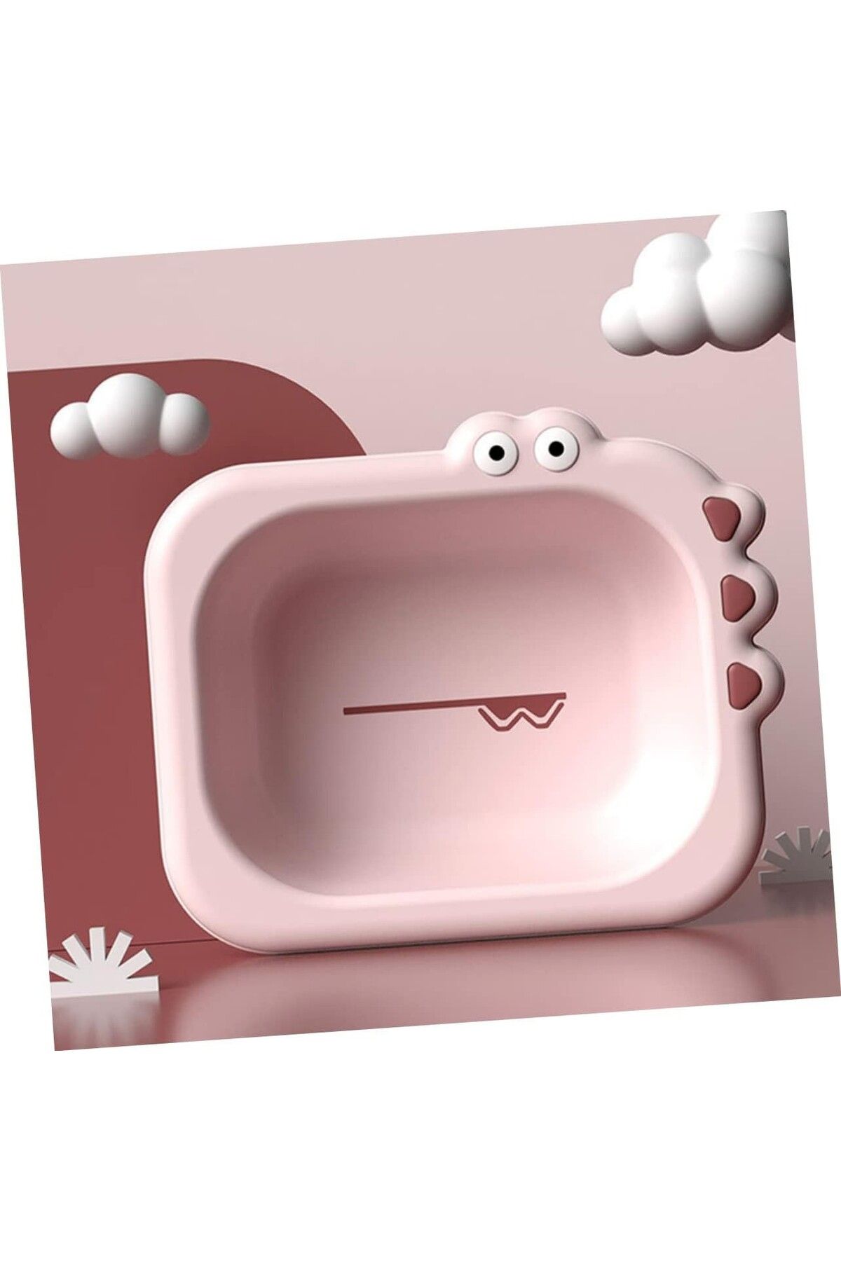 Flippy-Foldable Sink, Flippy, for Children, PP/TPE, Portable, Crocodile Pattern, Pink 6
