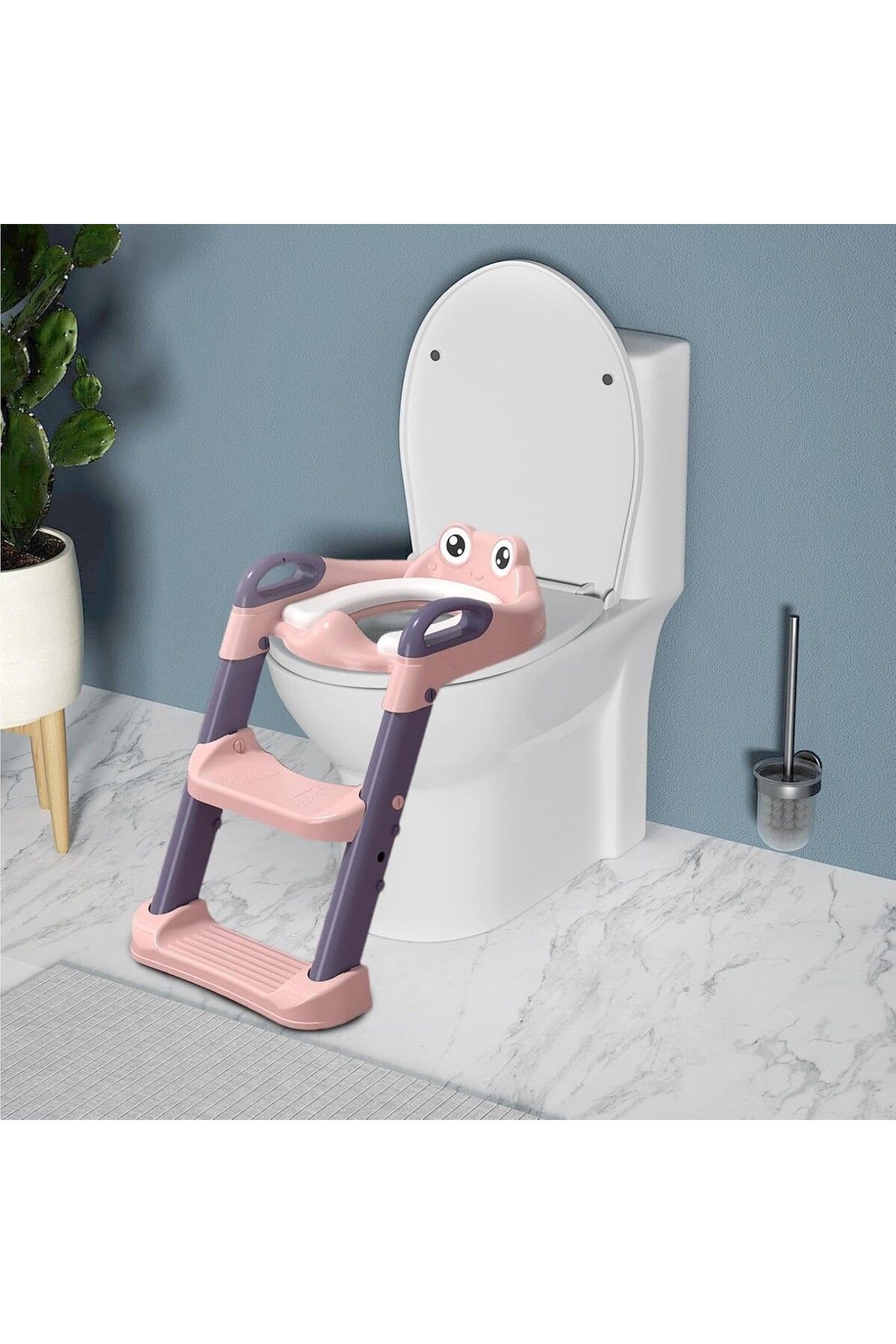 Flippy-Reducer and Booster Seat, Flippy, Foldable, Soft Seat, Backrest and Handles, Pink/Purple 2