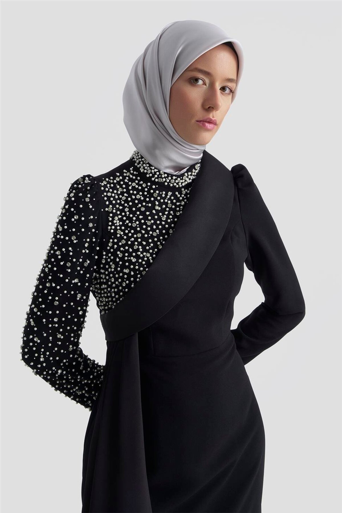 لباس شب 25YD9196 مشکی Armine