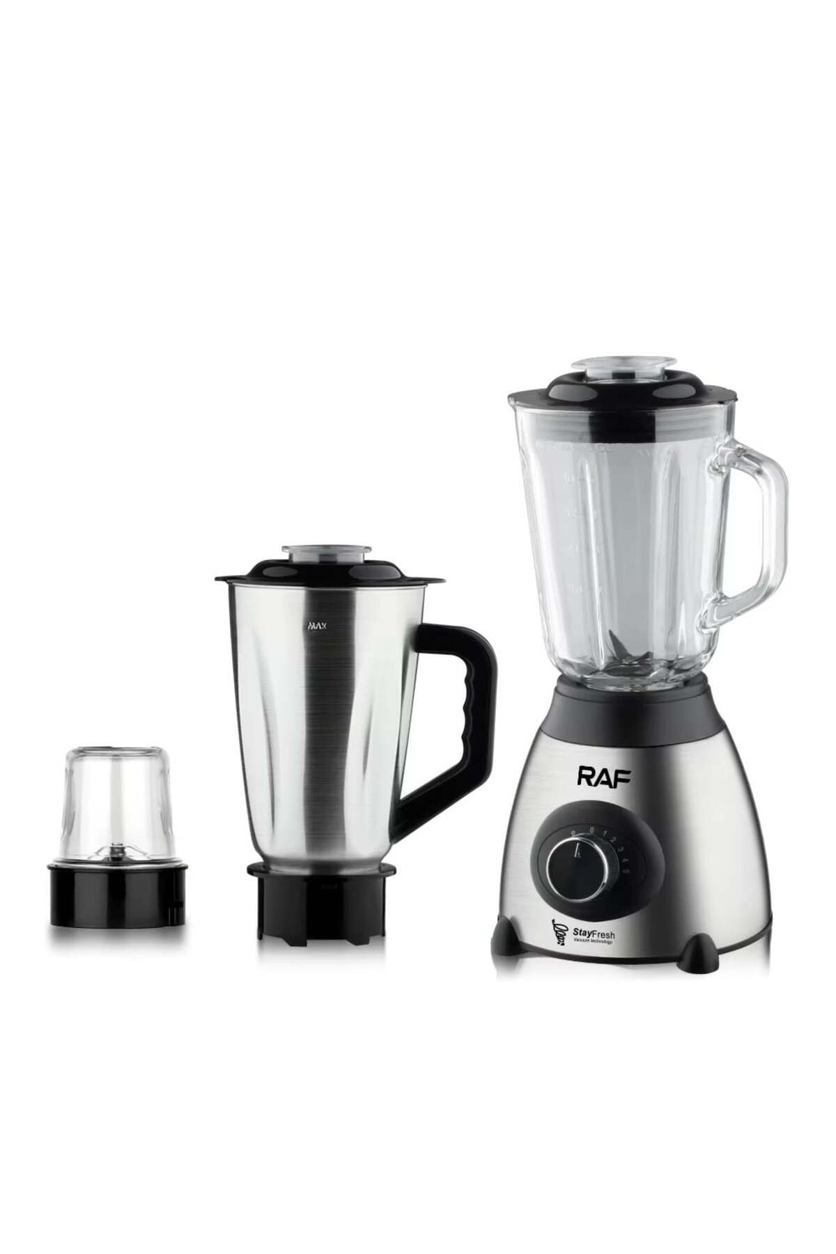 raf-Blender electric 3 în 1 R.2871, 1000W, recipient din sticlă de 1,5 l, bol din oțel inoxidabil, 2 viteze + Pulse 4