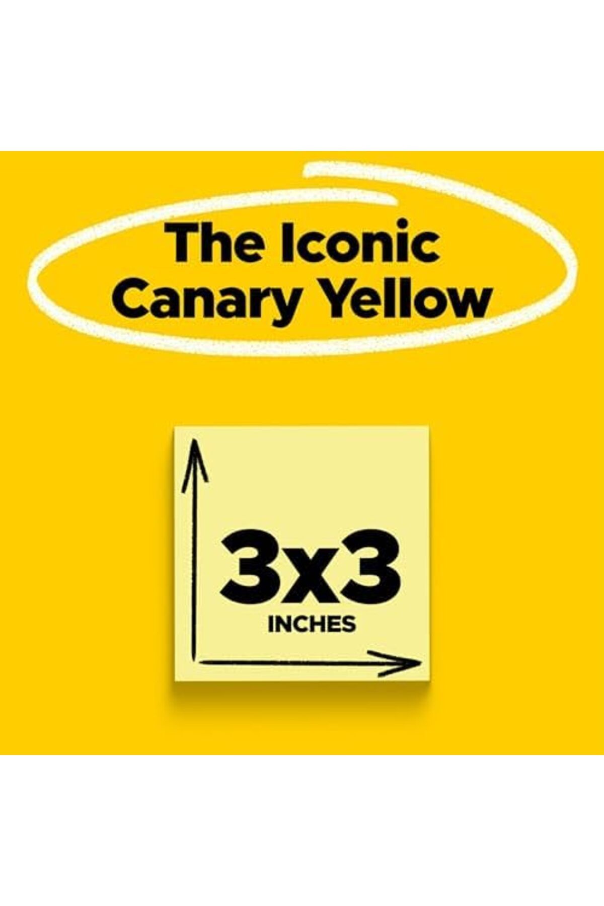 Post-it-Notes 3 in x 3 in, 2 Pads, America's #1 Favorite Sticky Notes, Canary Yellow 4