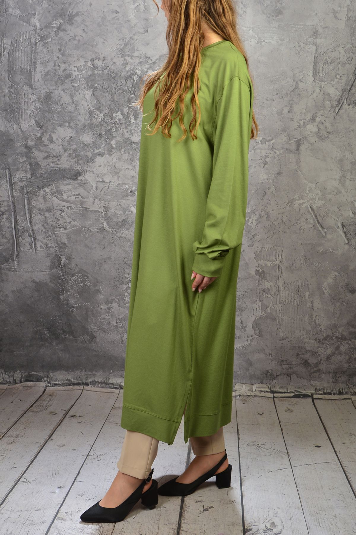 İDOL MODA-Comfortable Comfortable Oversize Viscos Long Tunic 4