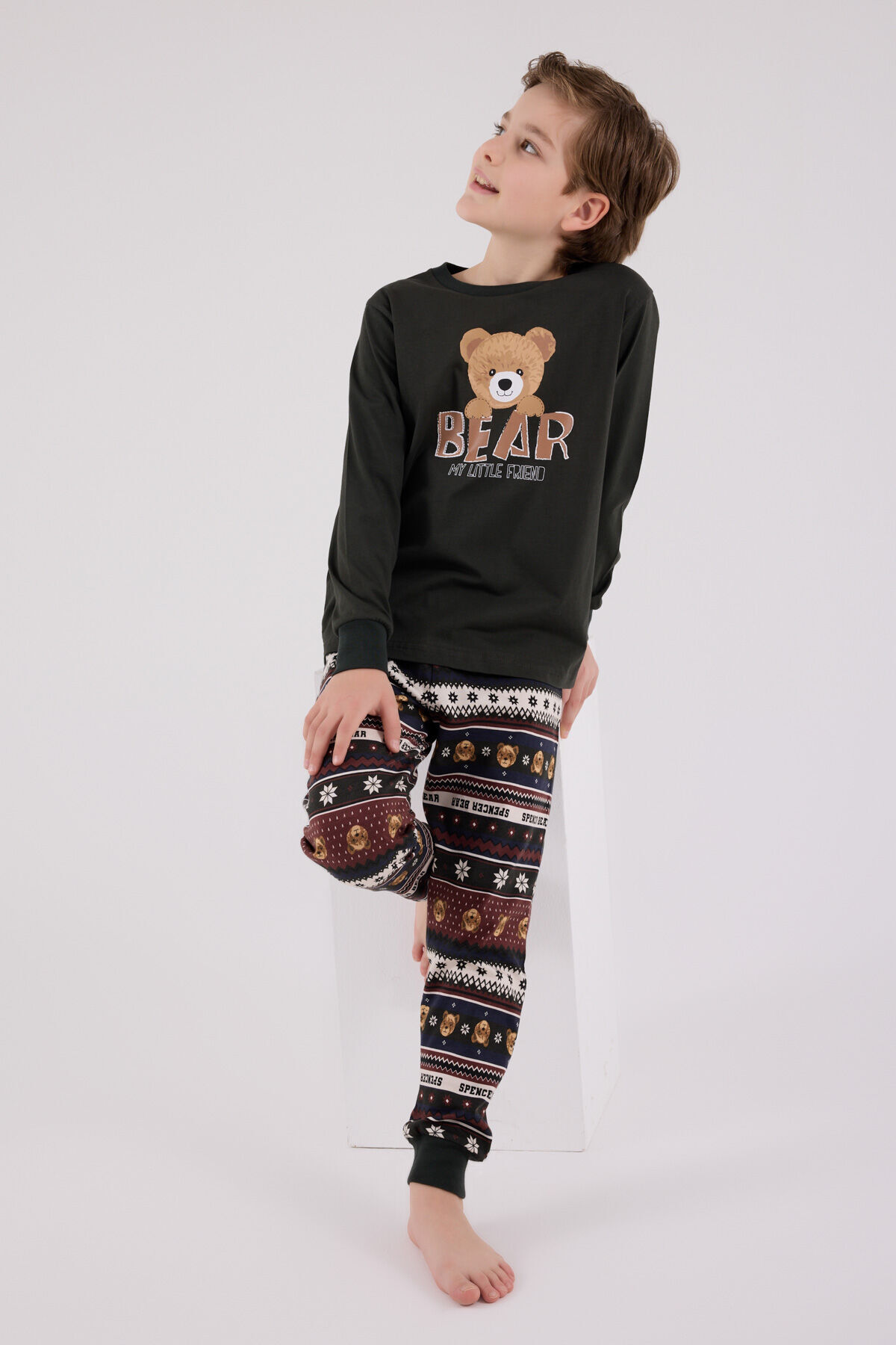 Erkek Çocuk Antrasit Pijama Takımı - 4