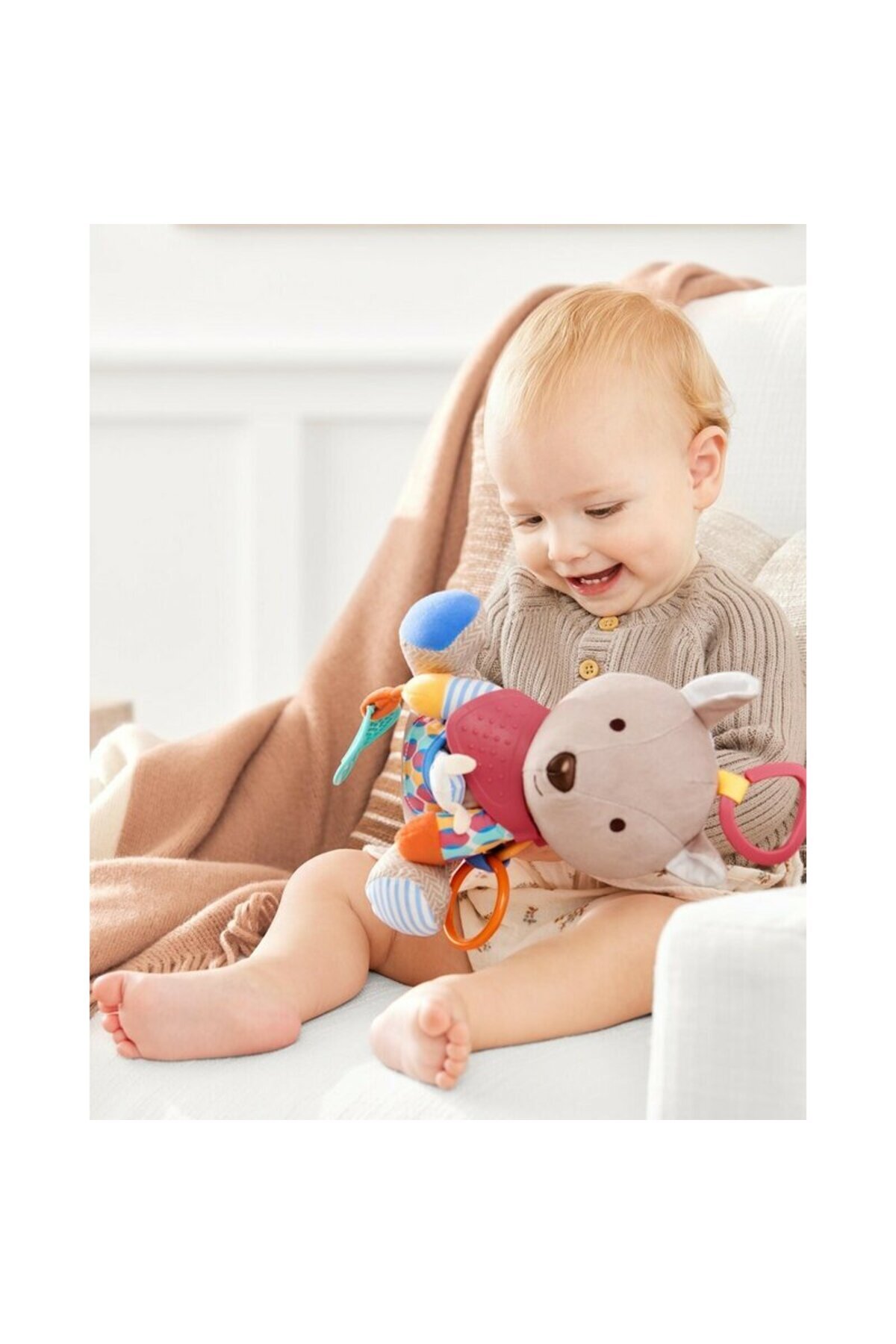 Skip Hop-Multifunctional toy, Skip Hop, Kangaroo, Includes teething ring, With rattle elements 3