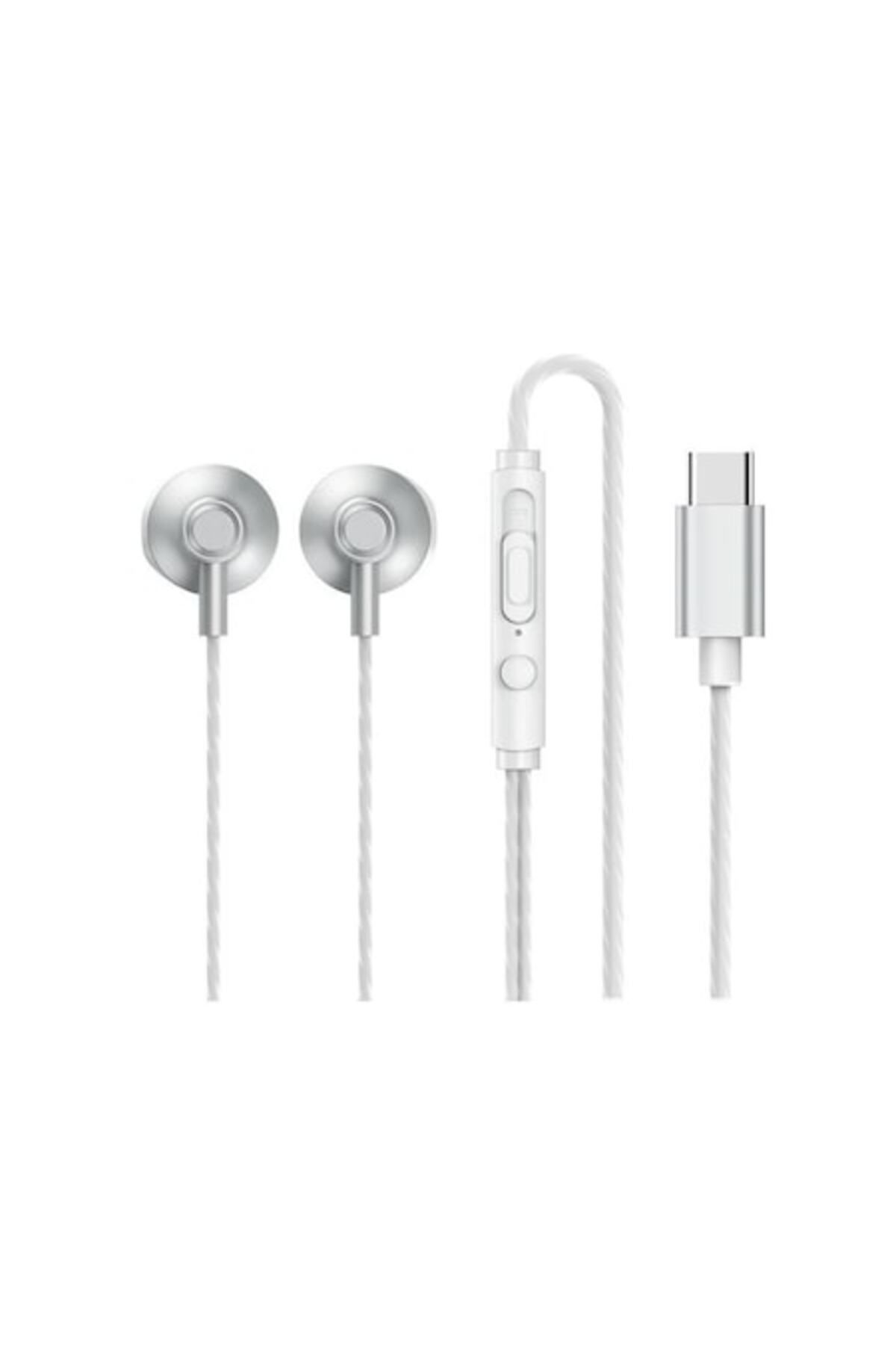 Evolium-Căști cu microfon, conector tip C, bas puternic, argintii 1