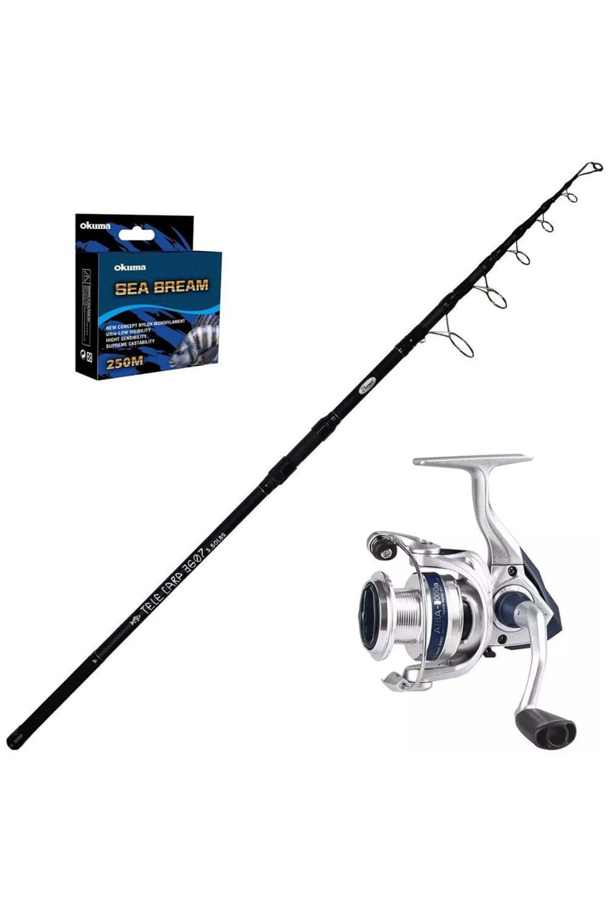 Okuma Aria 8000 - Kendo TeleCarp 390cm Sazan Olta Seti - Fiyatı