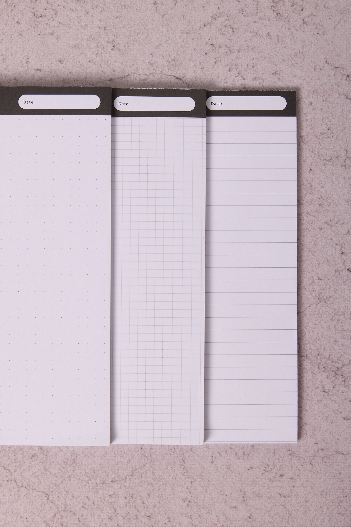 Lolla-3-Pack Desktop Striped Checkered Dotted Notepad A5 100 Sheets Plain Medium Size Notepad 2
