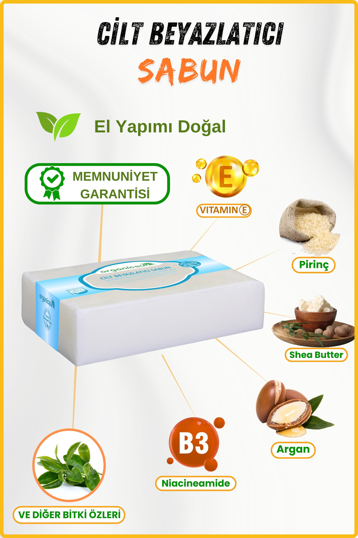 Cilt Beyazlatıcı Krem + Cilt Beyazlatıcı Sabun Seti - Kararma Giderici, Genital Bölge, Koltuk Altı — 4428set — تصویر 3 از 5