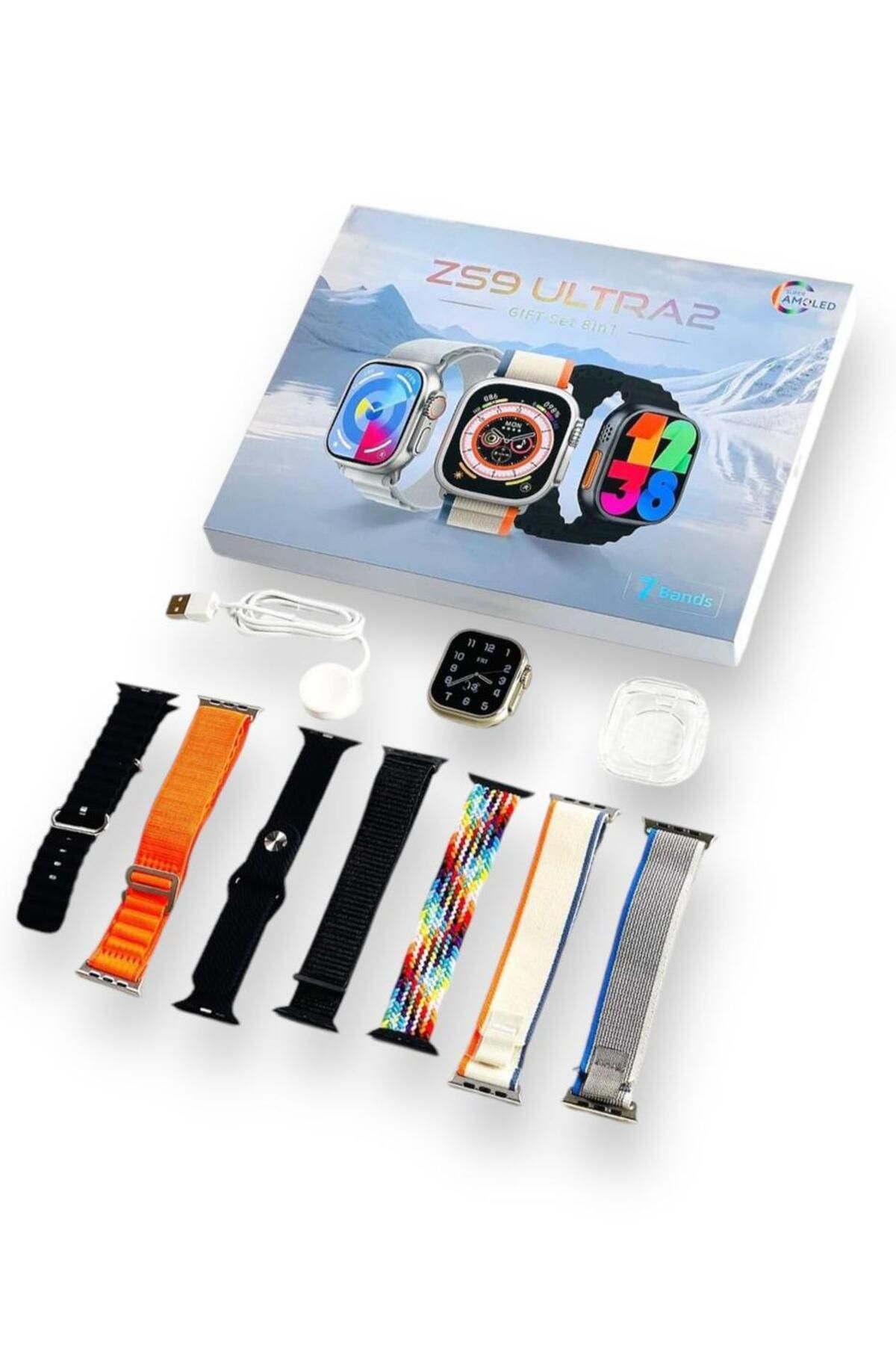 Generic-مجموعة هدايا ZS9 Ultra 2 8 في 1 مع 7 أشرطة مختلفة وقرص واحد 3