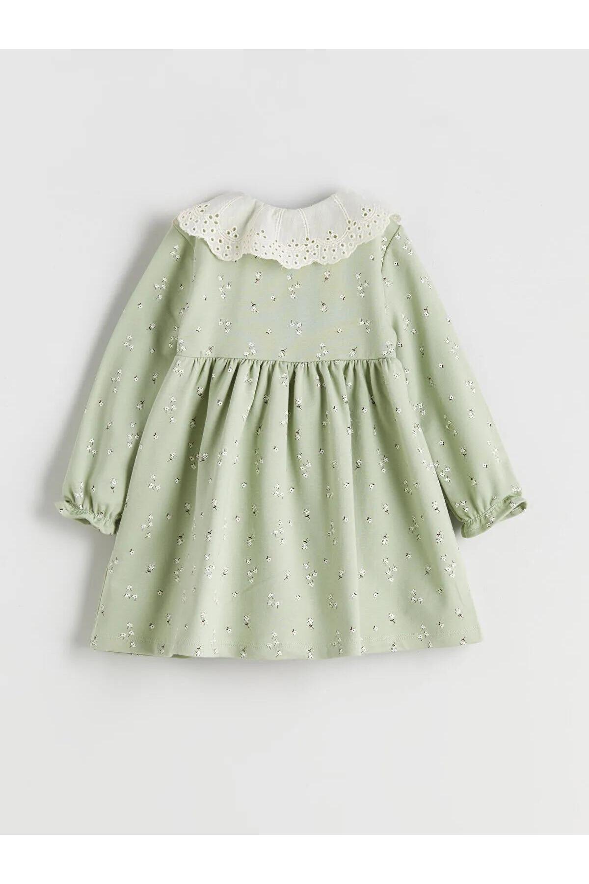 LC Waikiki LCW baby Bebe Yaka Çiçekli Kız Bebek Elbise (W5) fotoğrafı 2 (önizleme)