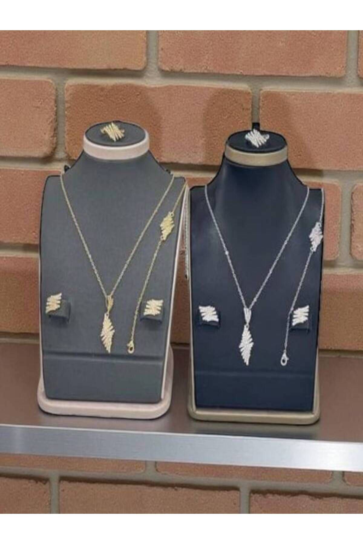 Generic-Soft girls' set, silver and gold zircon, with a luxurious box. Buy one set and get the other one for free. 6