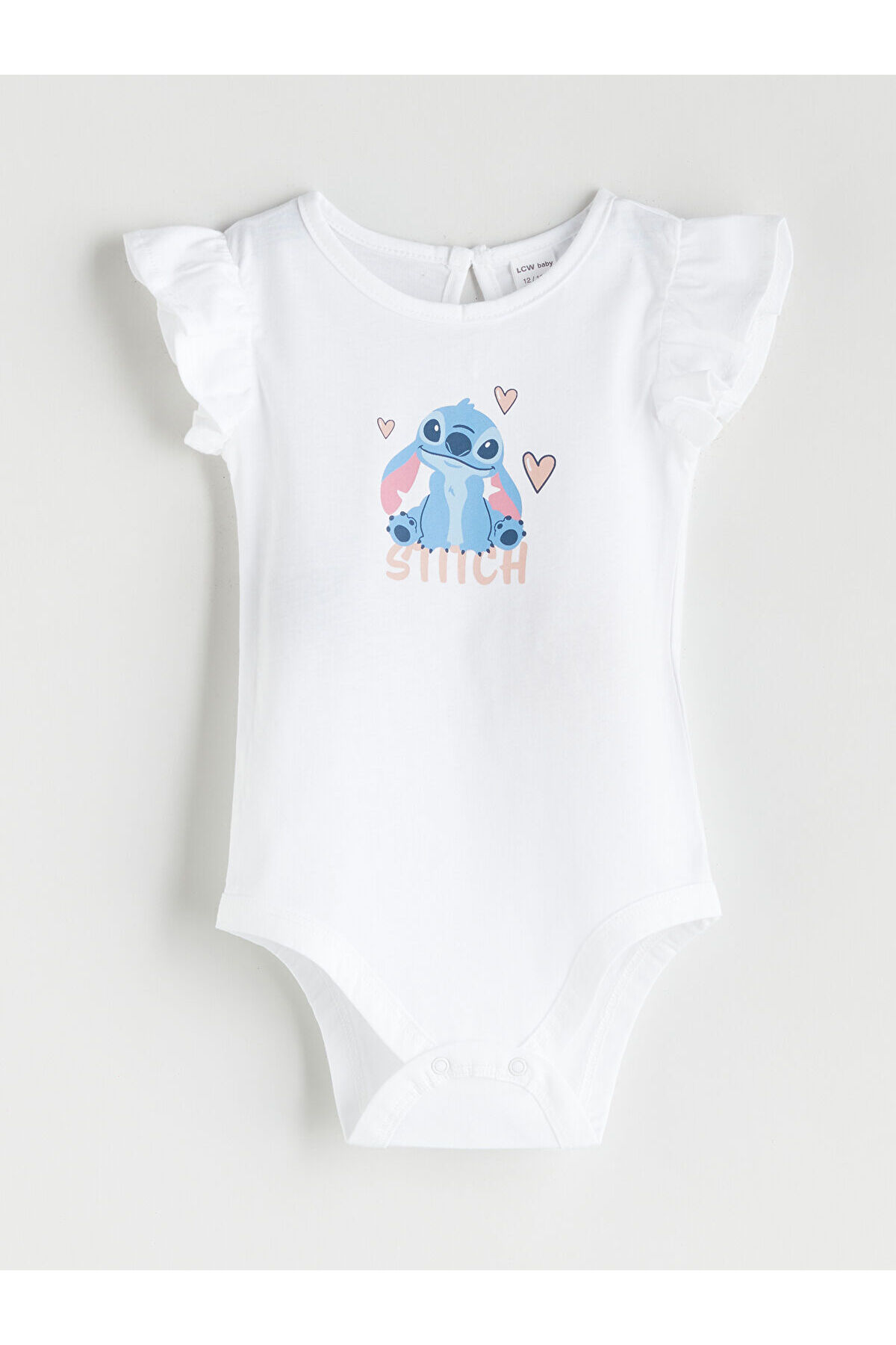 LC Waikiki Nevaa Collection Ekru Stitch Baskılı Kız Bebek Çıtçıtlı Body ve Şort 2'li fotoğrafı 2 (önizleme)